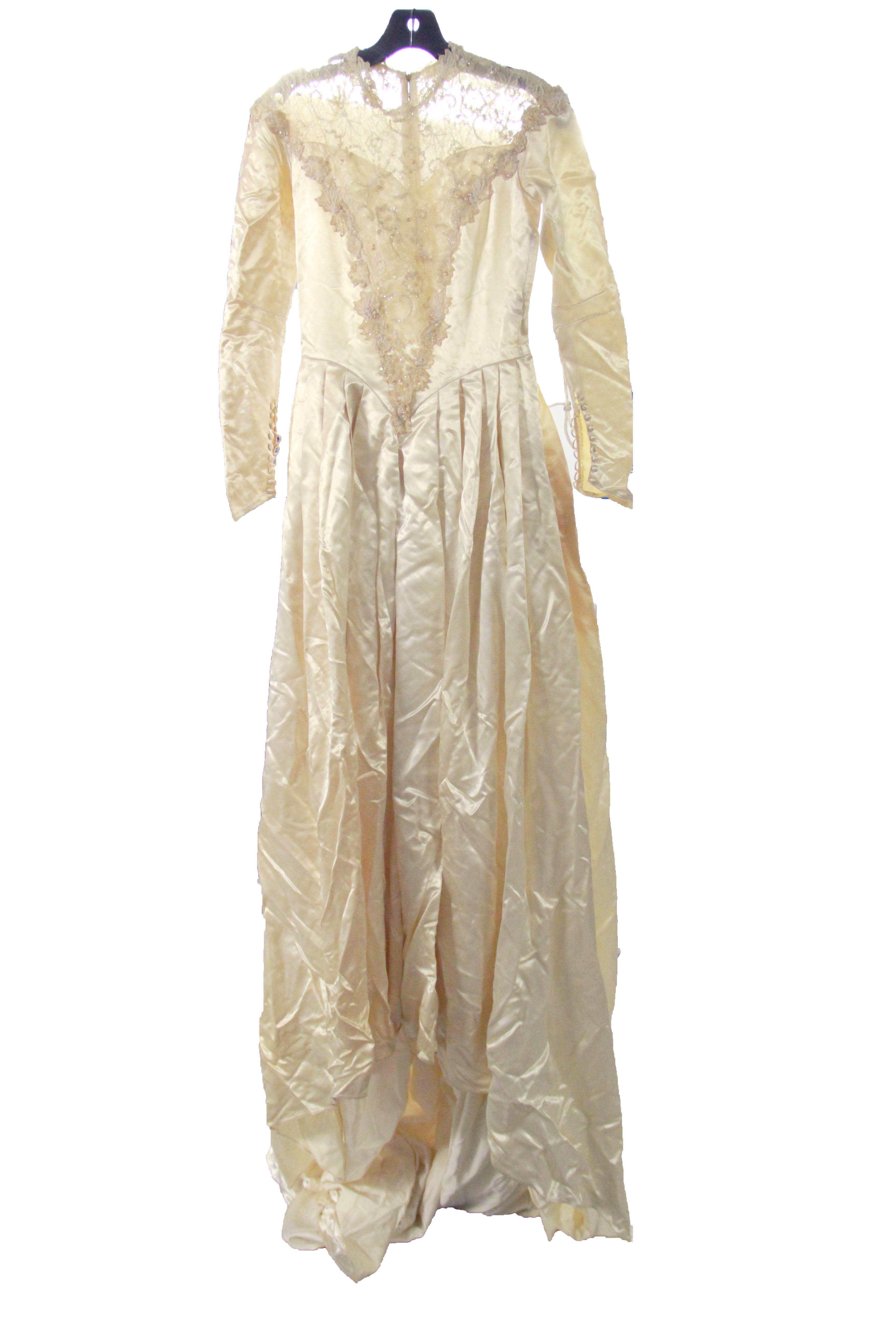 Vintage Satin Wedding Dress with Underslip