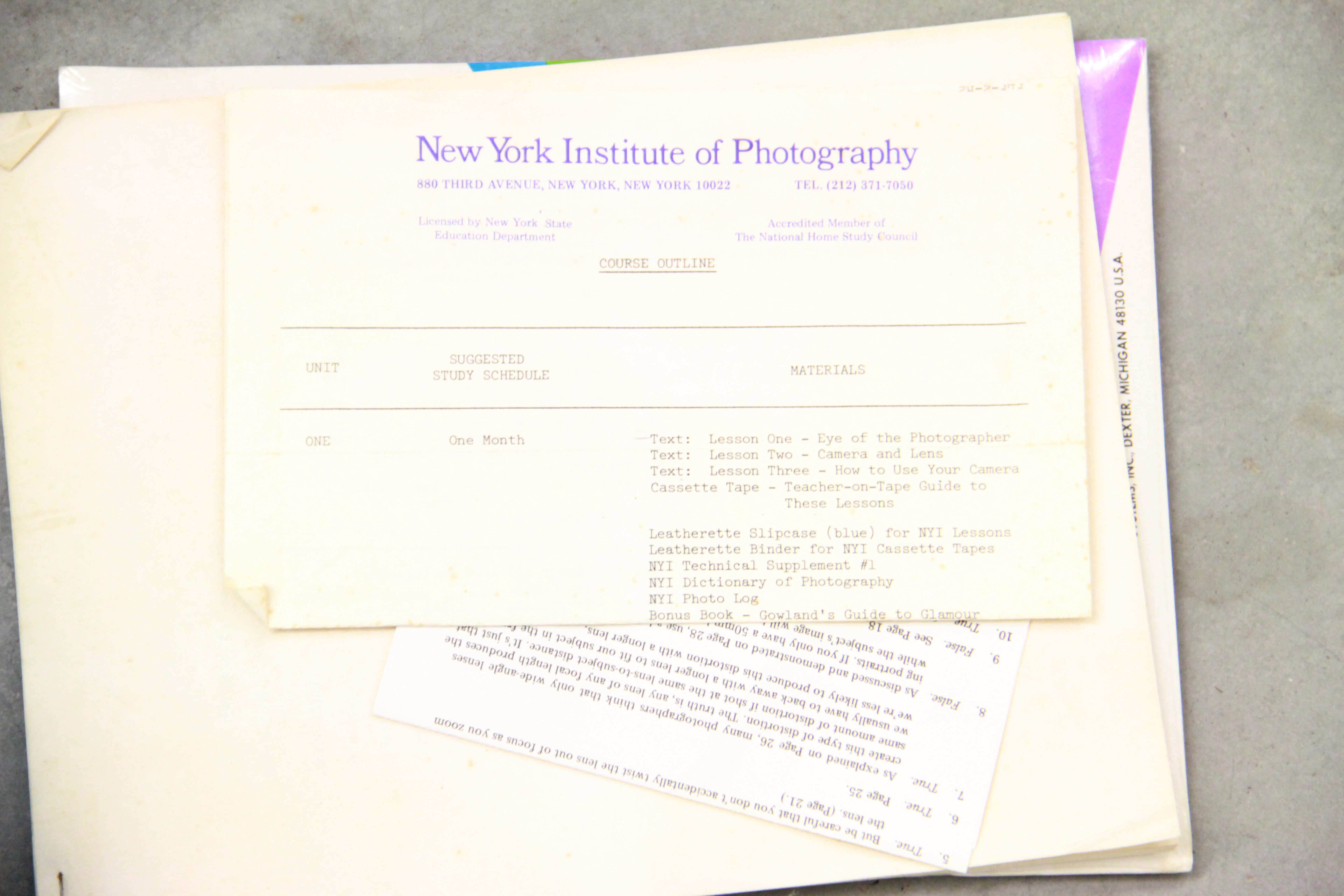 Vintage New York Institute of Photography Home Dark Room Kit