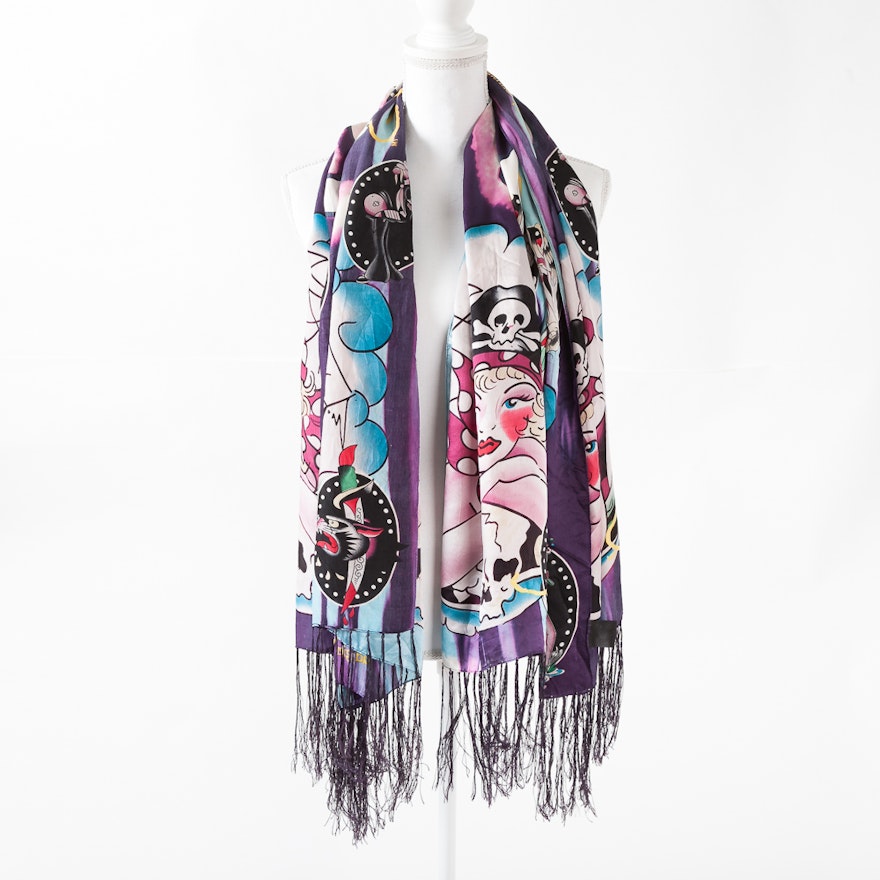 Ed Hardy Silk Scarf