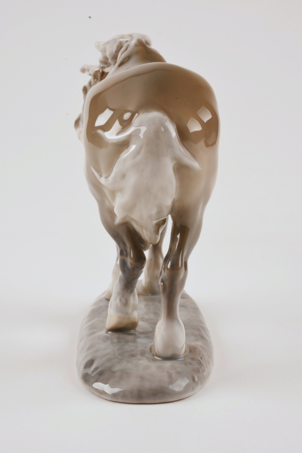 Rare Royal Copenhagen Porcelain  "Horse in Headwind" by Lauritz