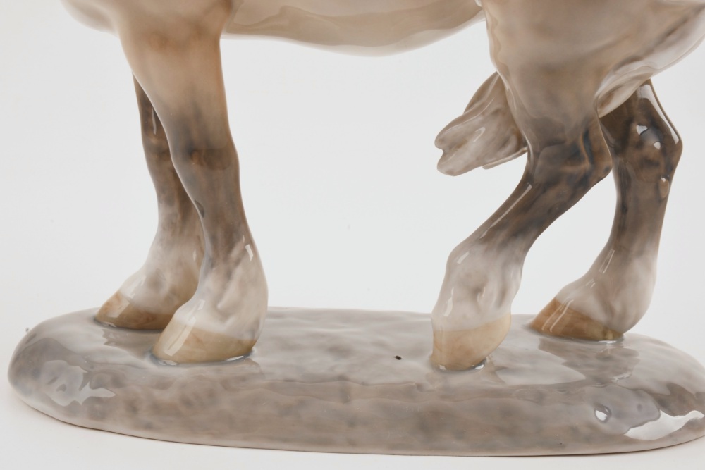 Rare Royal Copenhagen Porcelain  "Horse in Headwind" by Lauritz