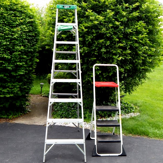 8' Gorilla Metal Ladder And Cosco Platform Ladder