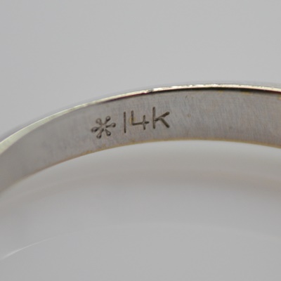 14K White Gold Diamond Solitaire Ring