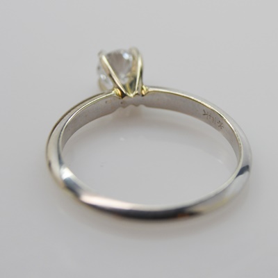 14K White Gold Diamond Solitaire Ring