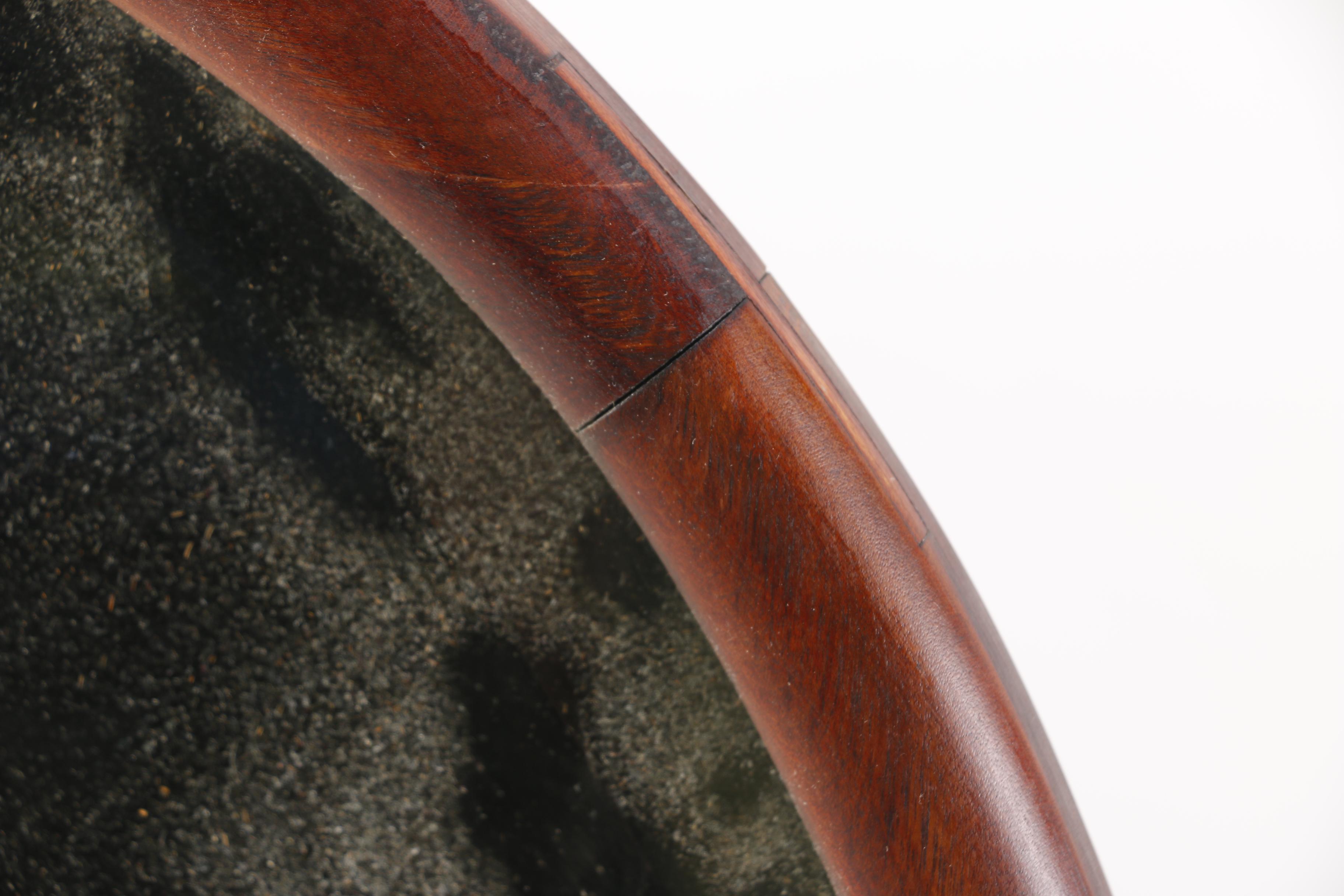 Vintage Handmade Wood Wall Mirror