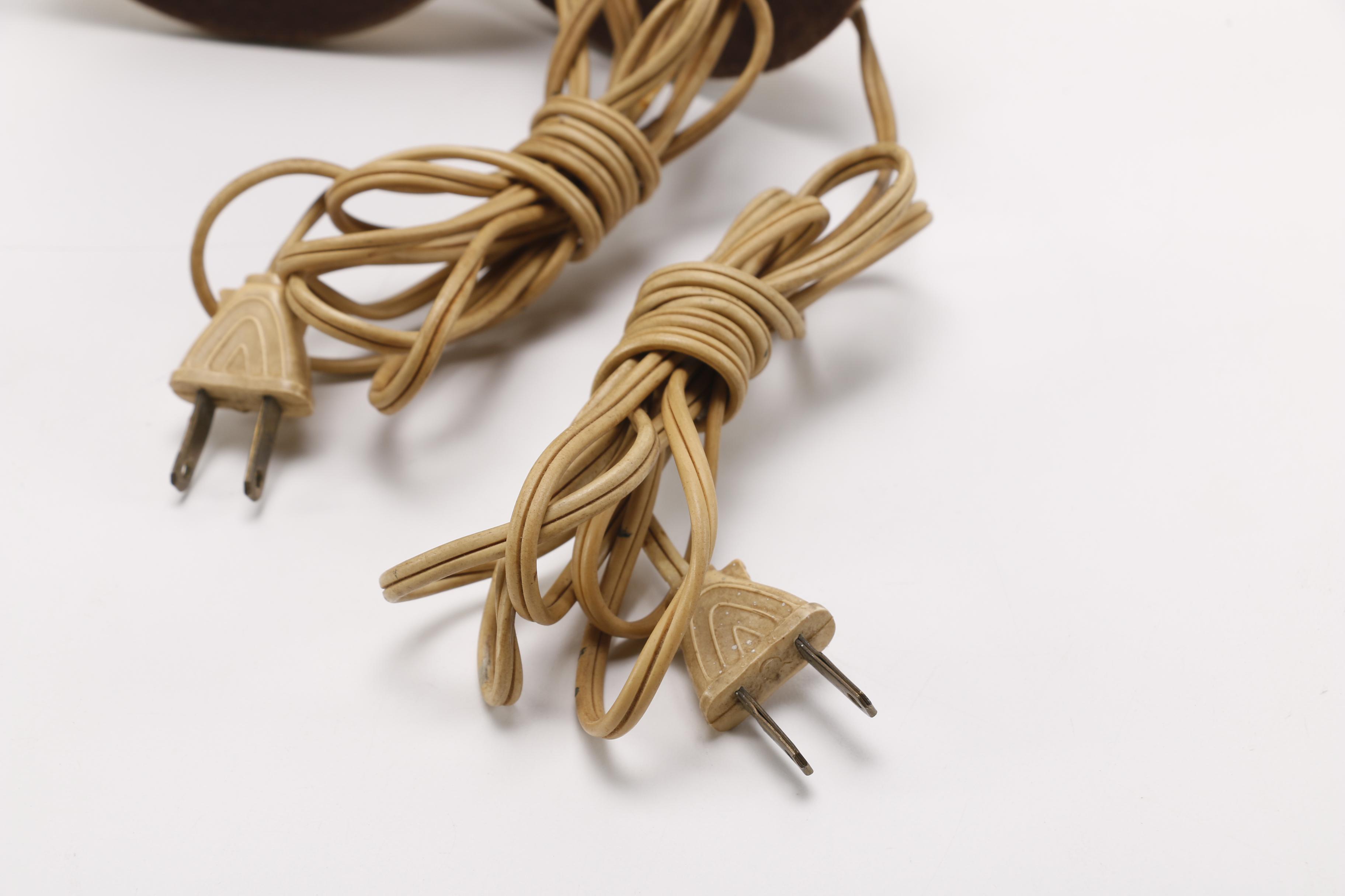 Vintage Metal and Milk Glass Table Lamps