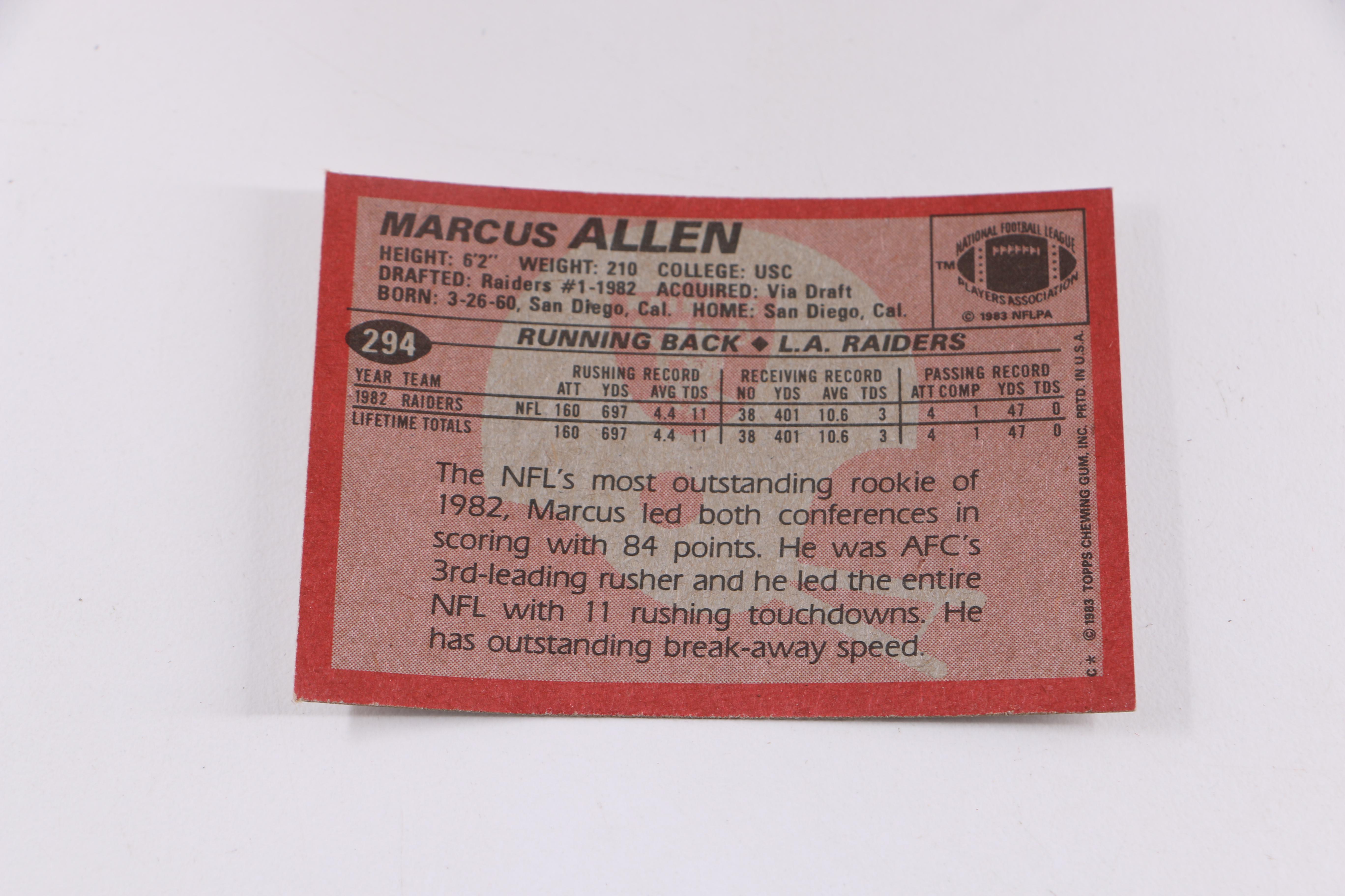 1983 Topps Football Cards