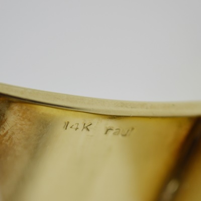 Raul Haas 14K Yellow and Platinum Ruby and Diamond Square RIng