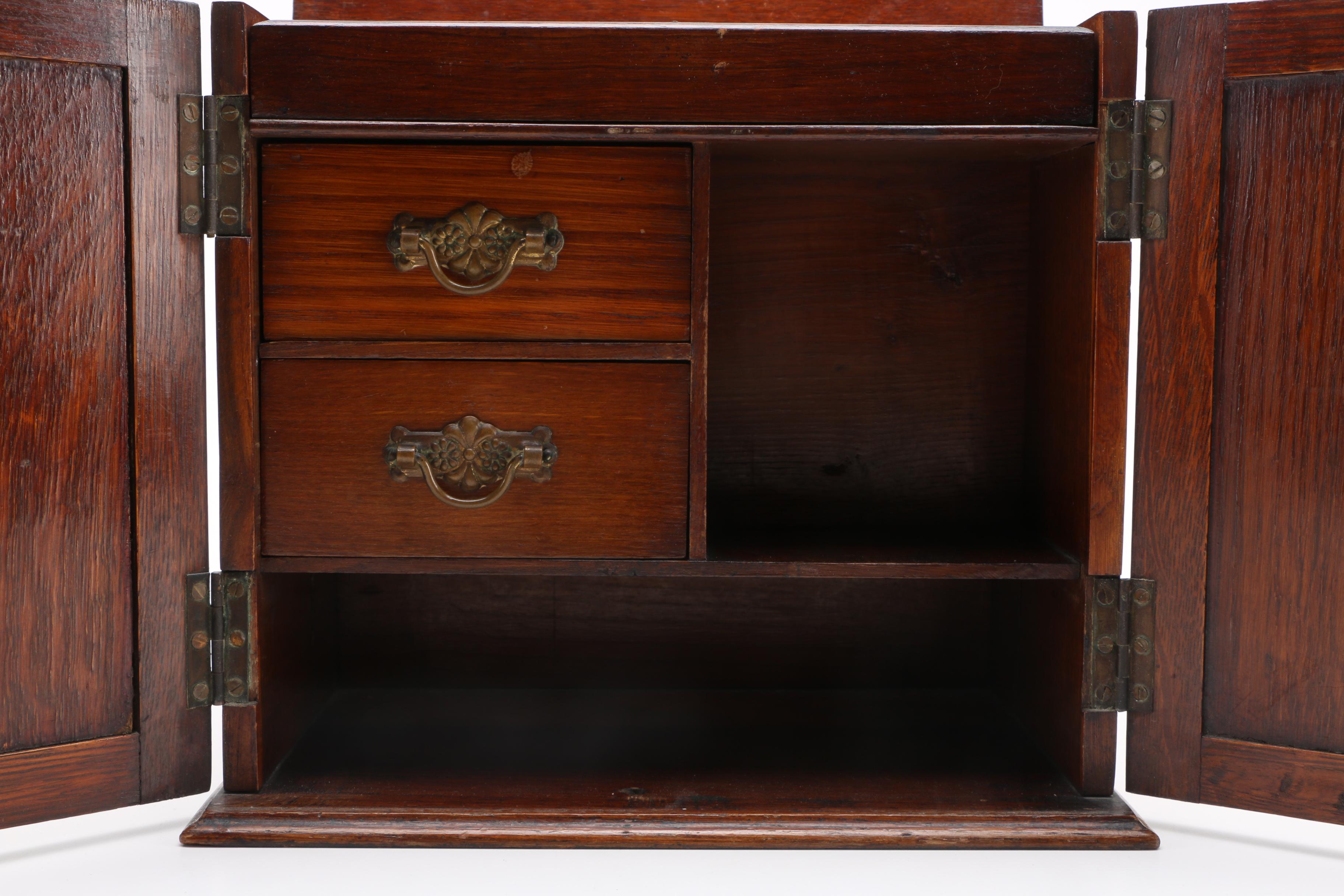 Vintage Oak Smoking Cabinet