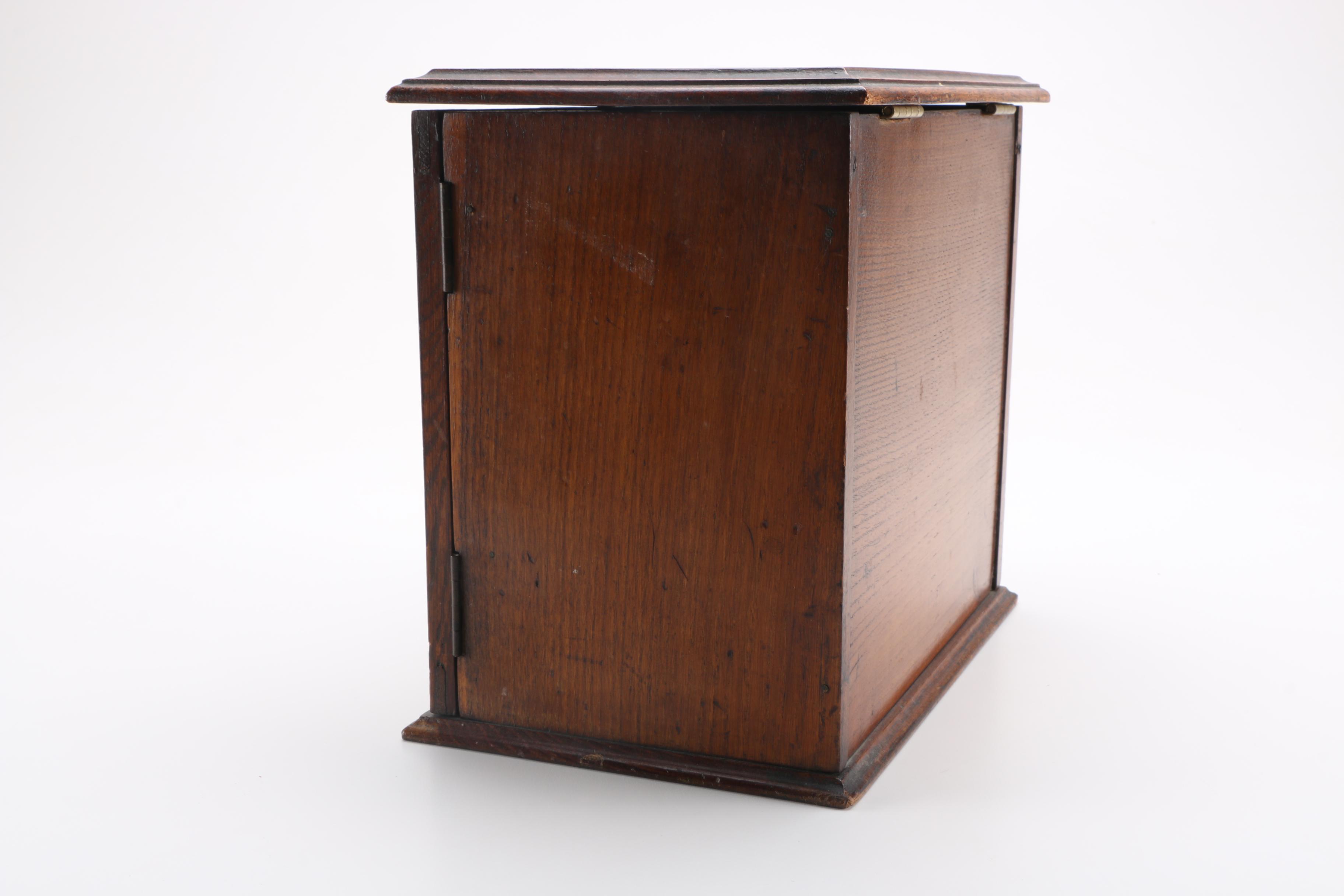 Vintage Oak Smoking Cabinet