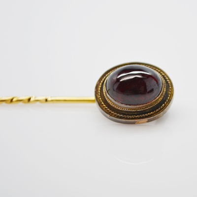 10K and 14K Yellow Gold Rhodolite Garnet Stick Pin