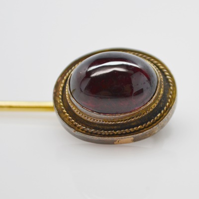 10K and 14K Yellow Gold Rhodolite Garnet Stick Pin