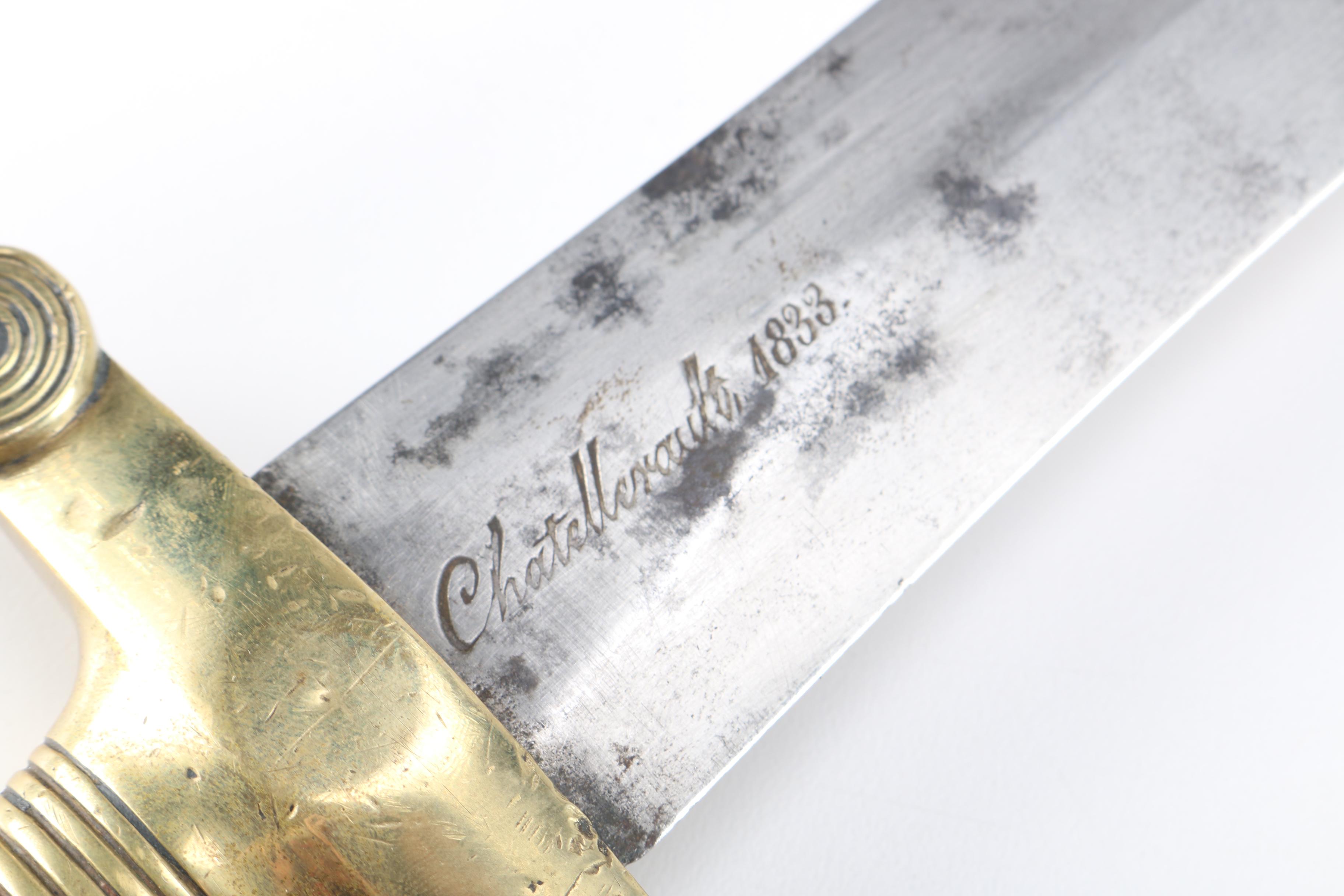 1833 Pihet Frères Chatellerault Infantry Sword With Scabbard