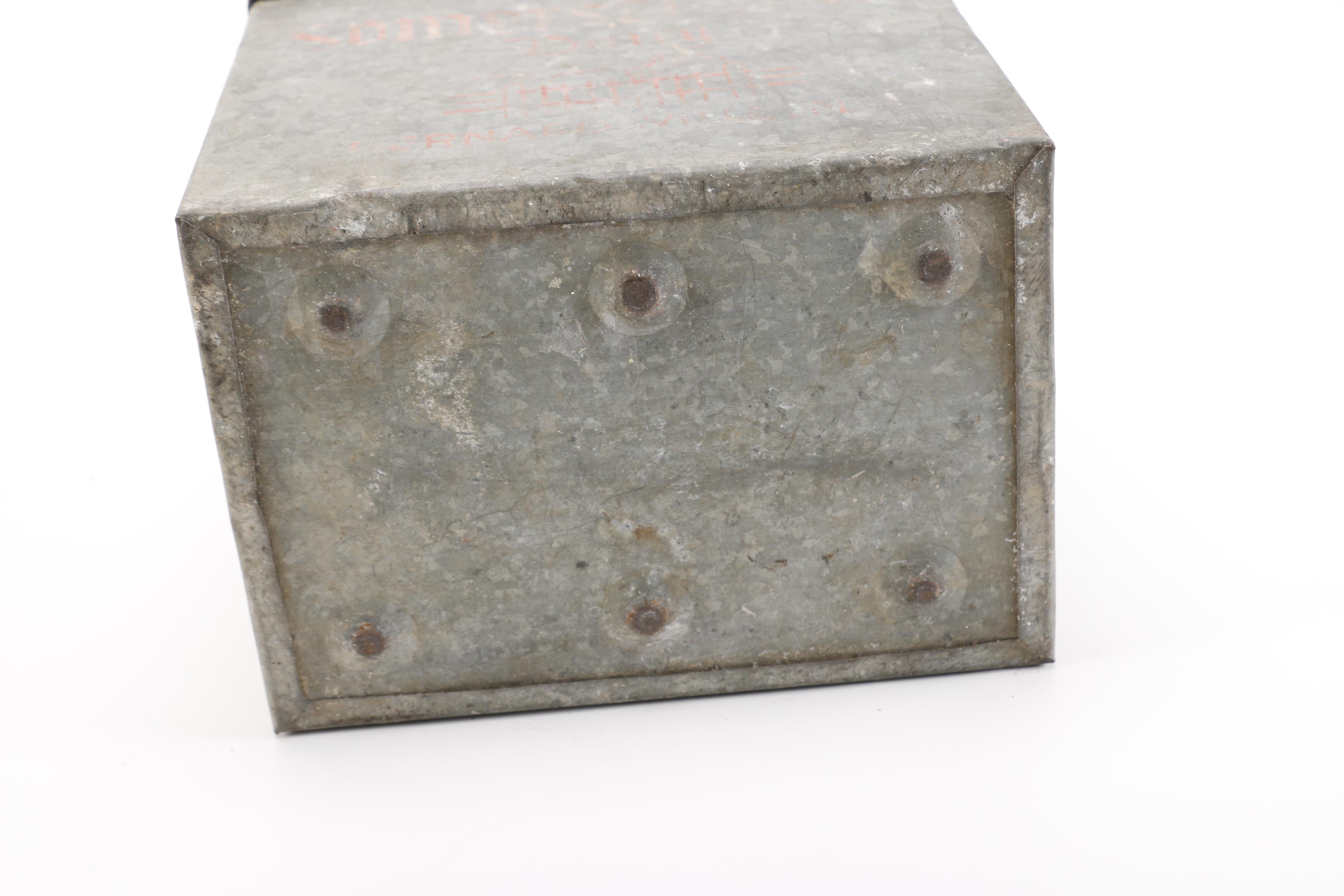 Vintage Metal Dairy Delivery Box