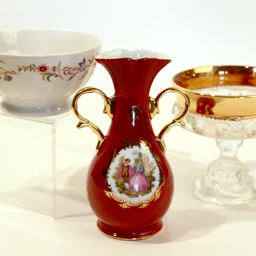 Vintage French Porcelain Collectibles includes Limoges