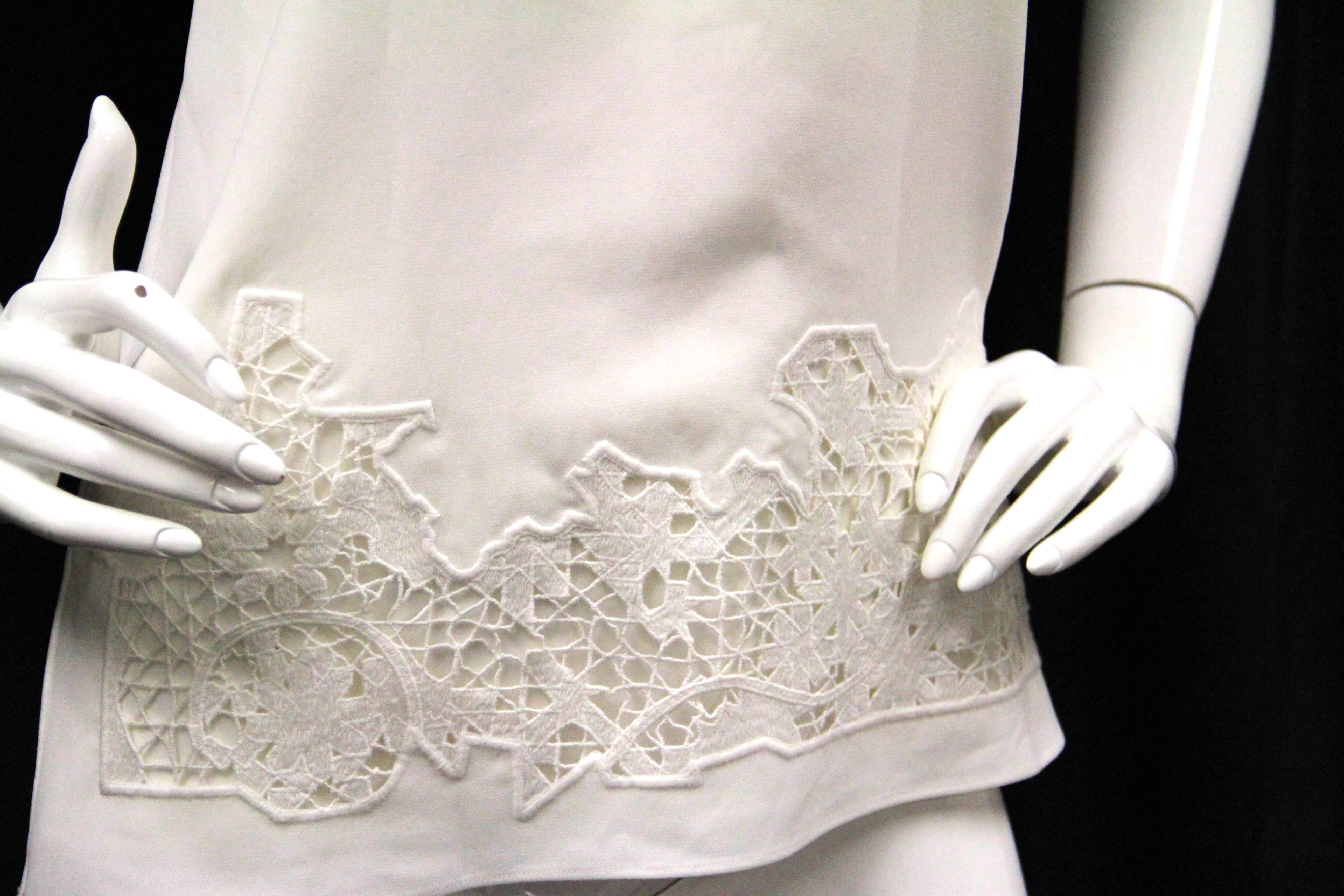 Contemporary Lace Panel Blouse by Tibi, New with Tags