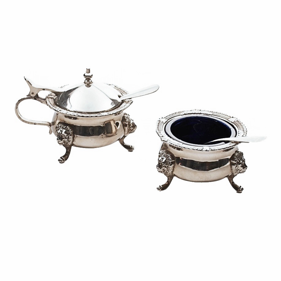 Silver Plate Footed Salts