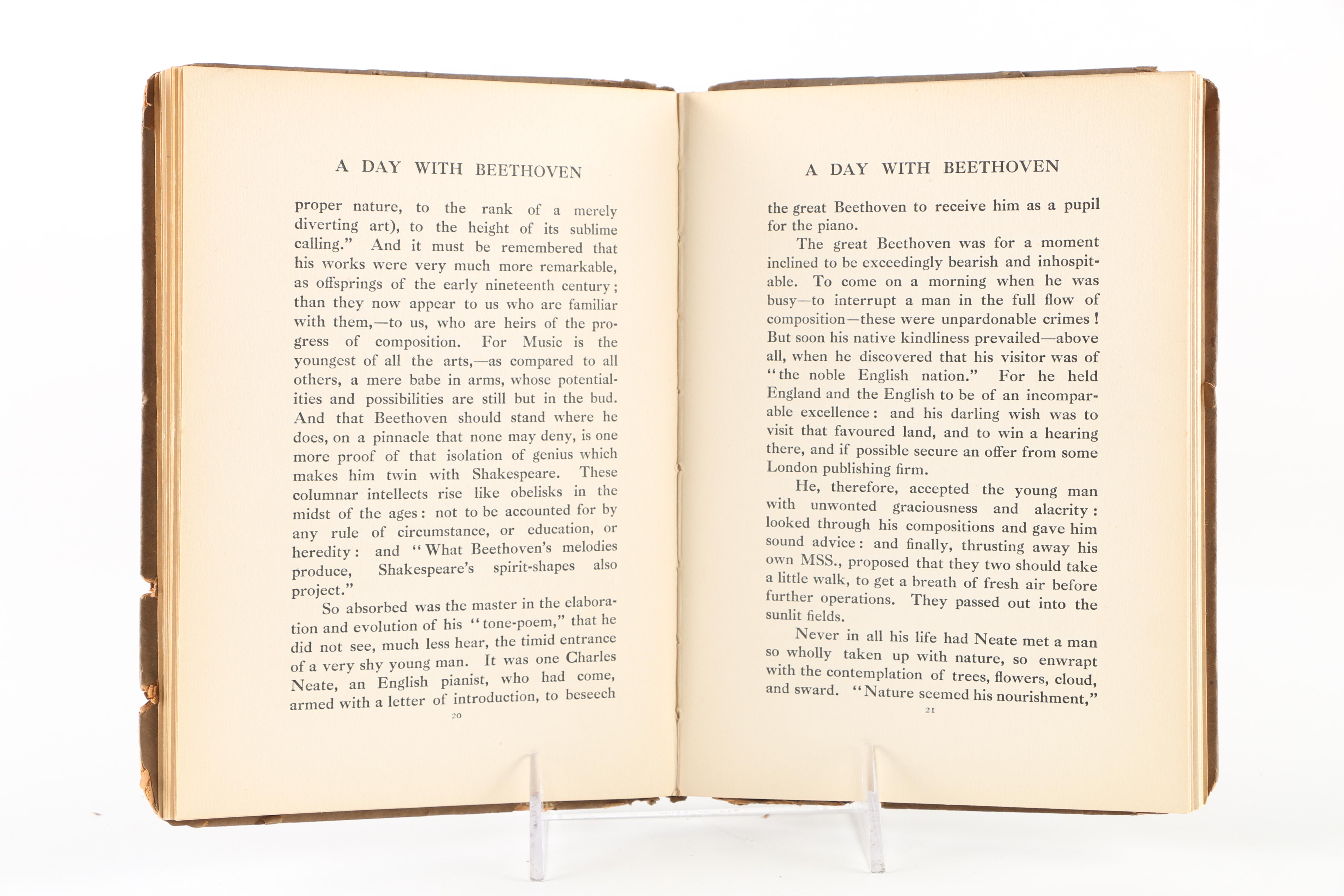 1910 First Edition "A Day With Ludwig Van Beethoven" by May Byron