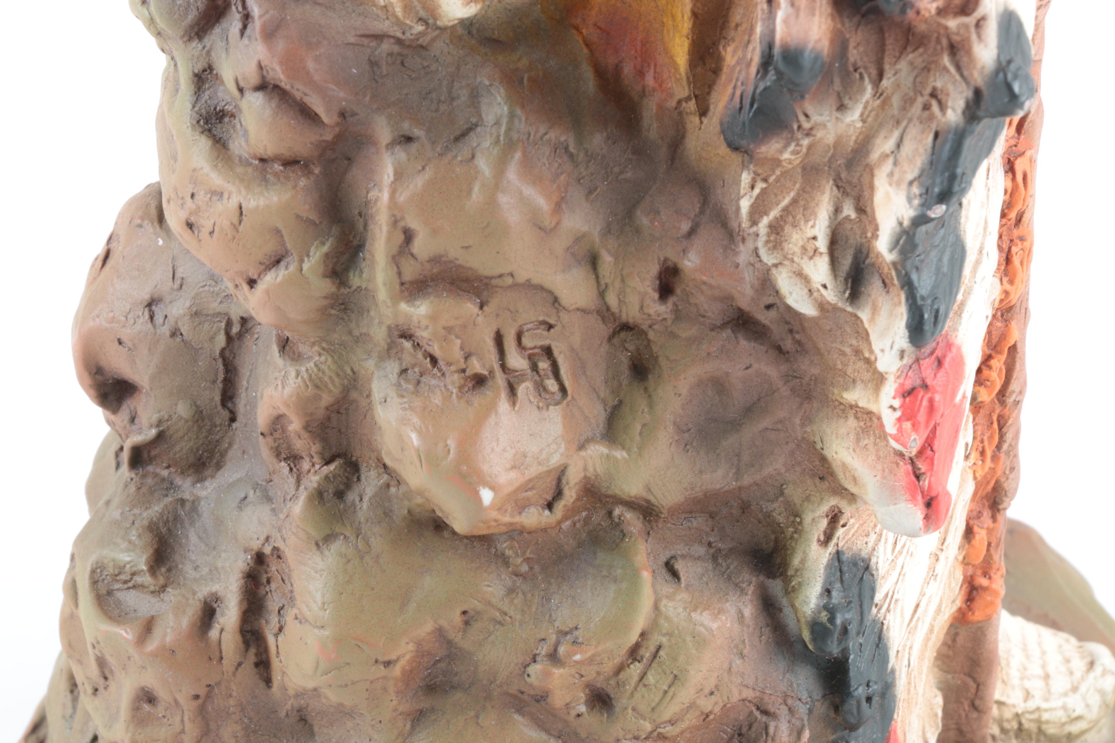 Circa 1980s Universal Statuary Corp Statuette of a Native American Figure