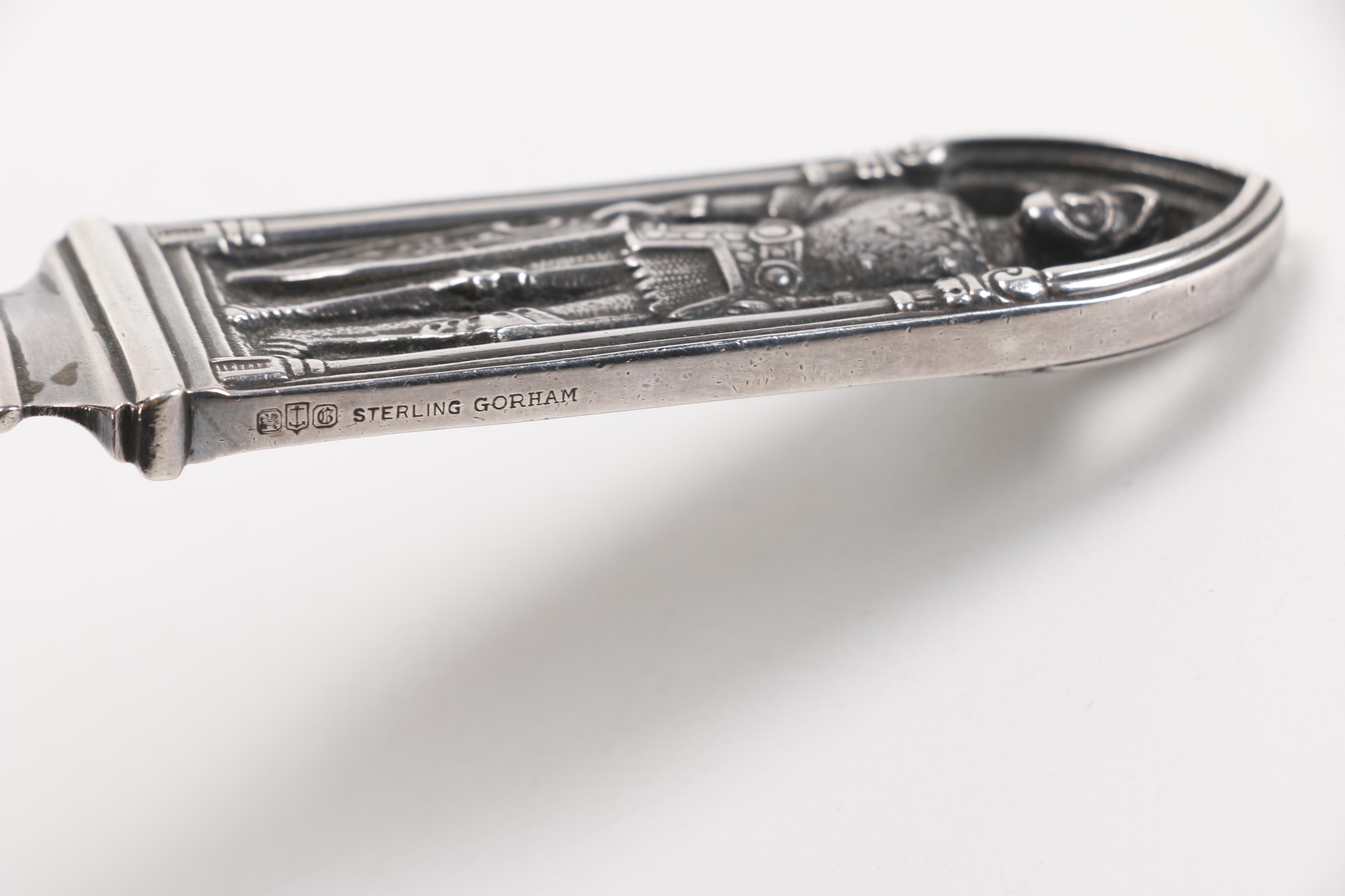 Gorham Sterling Letter Opener With Knight Figure