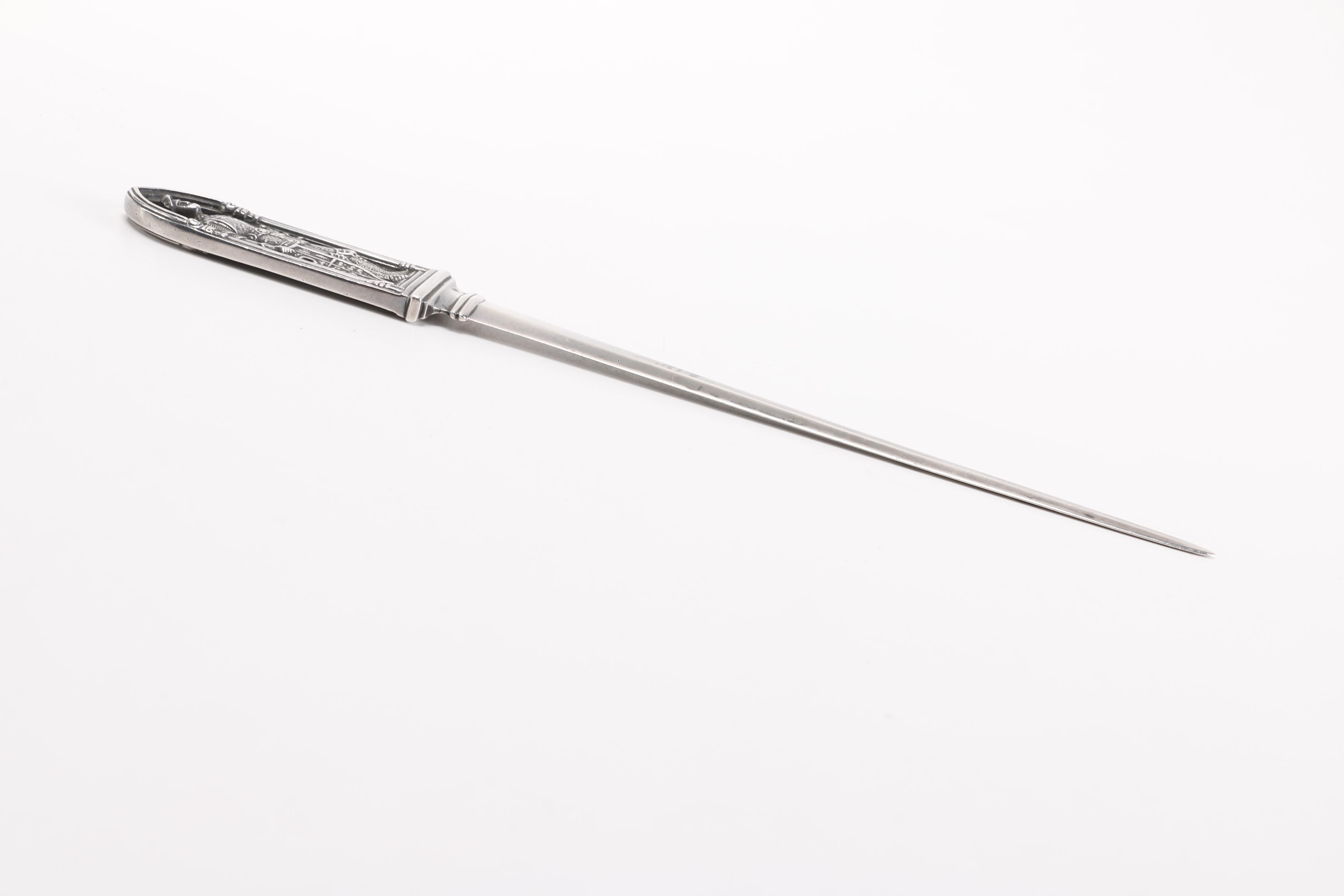 Gorham Sterling Letter Opener With Knight Figure