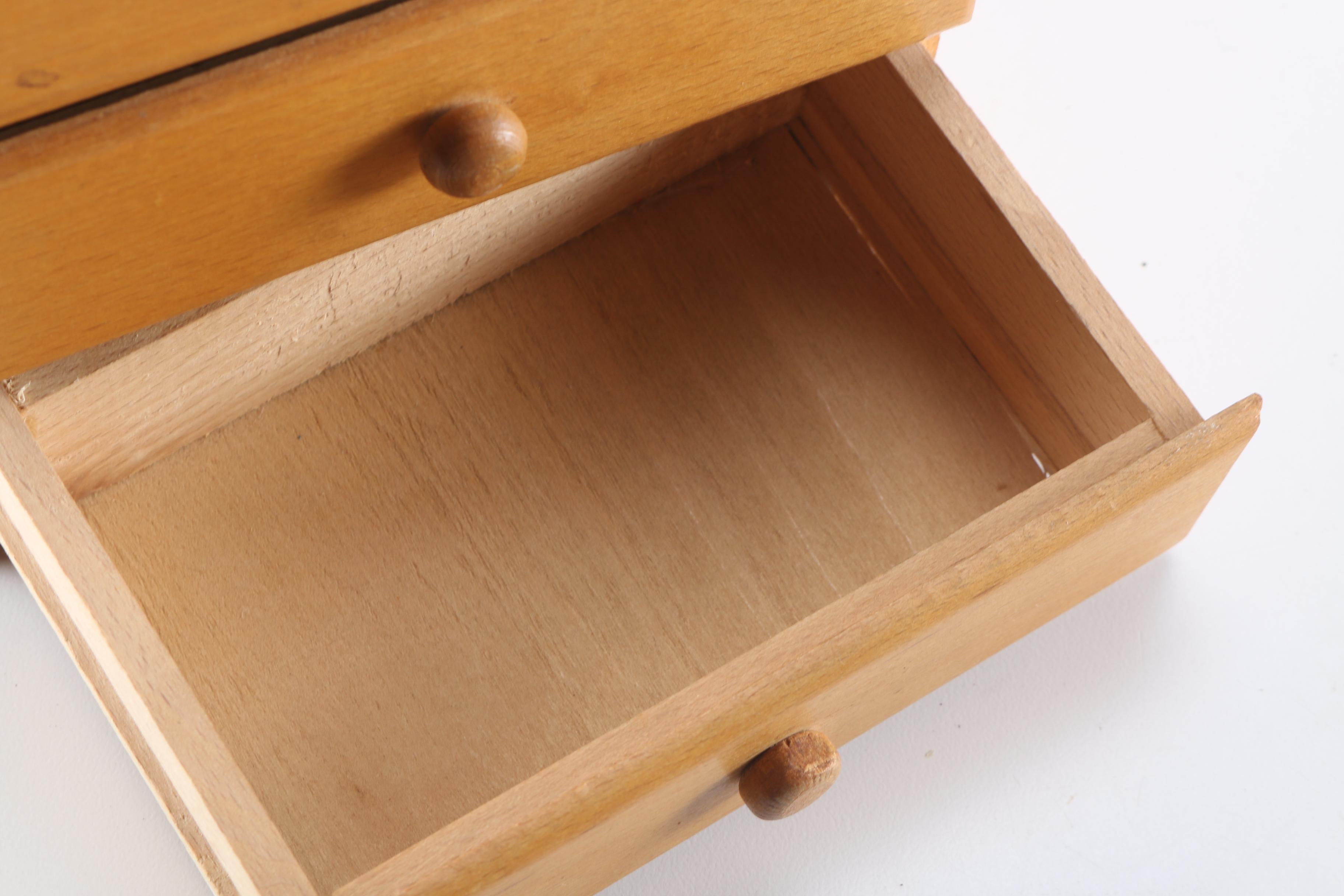 Vintage Wood Mail Holder and Trinket Box Collection