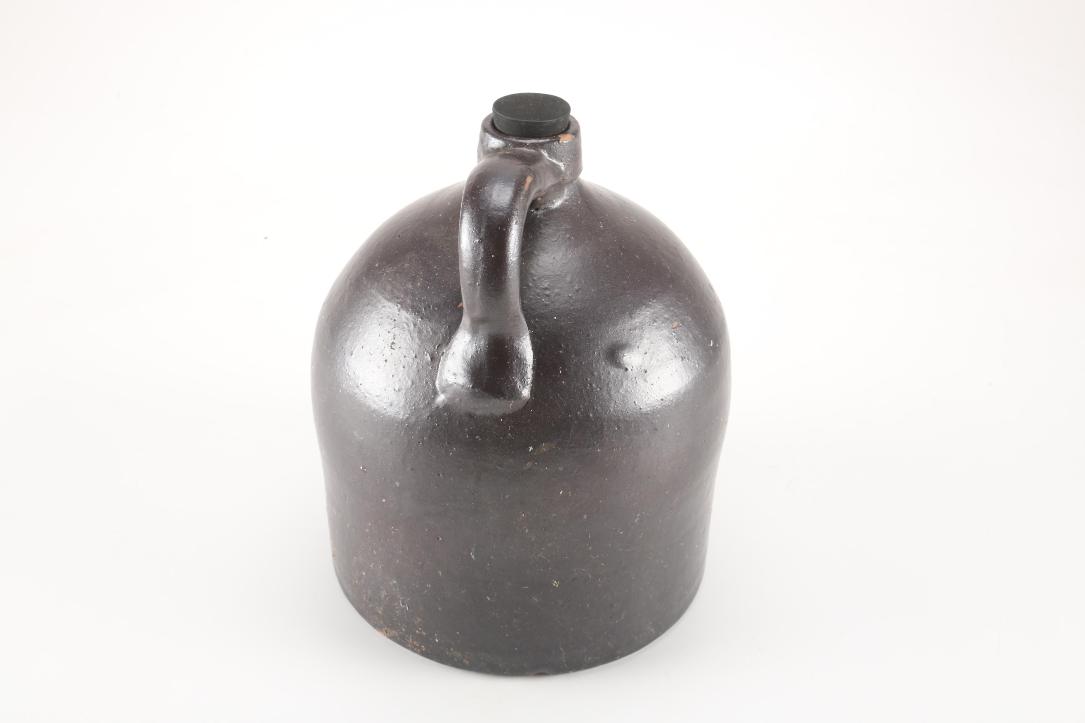 Vintage Hand Thrown Salt Glazed Jug