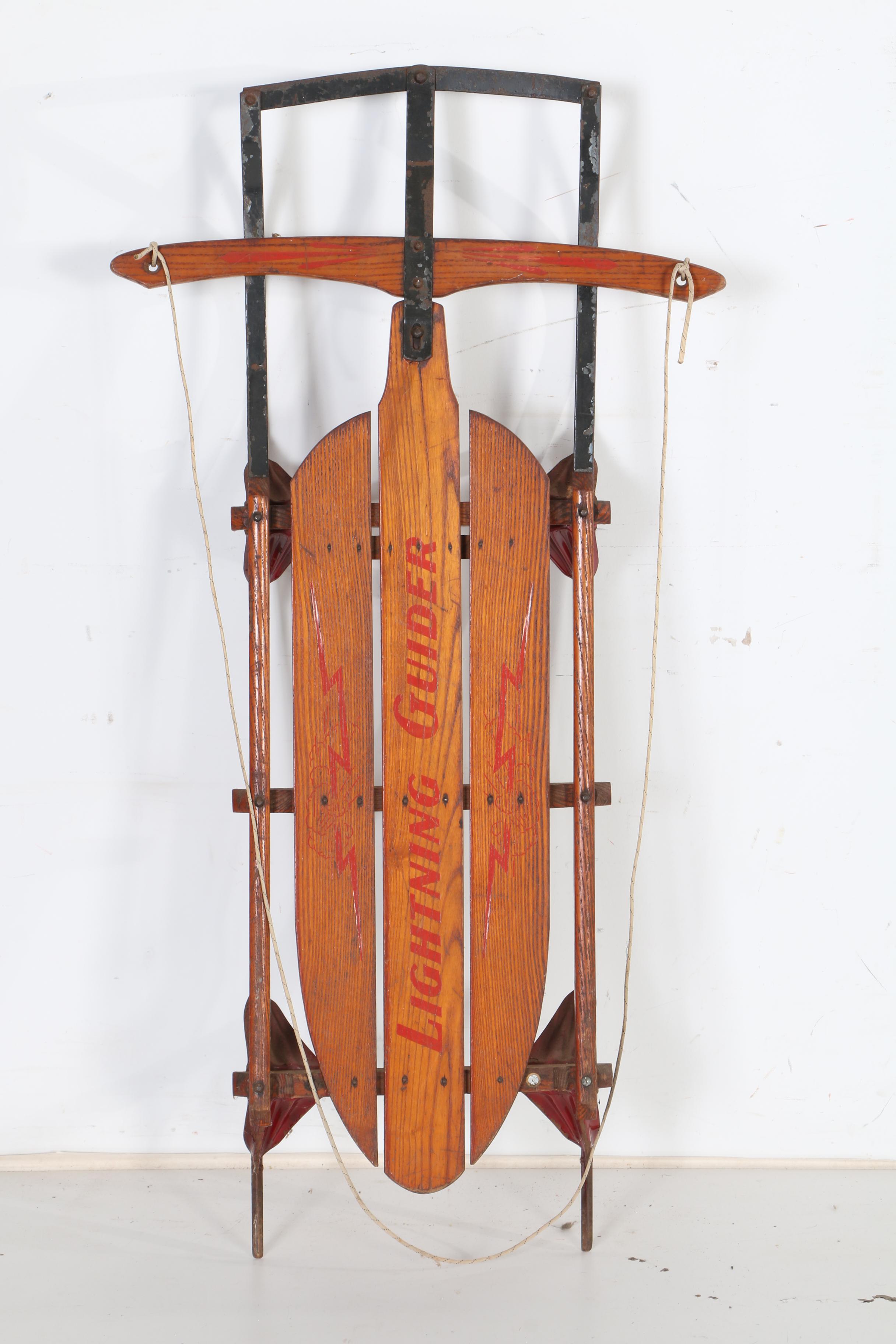 Vintage Standard Novelty Works "Lightning Guider" Sled