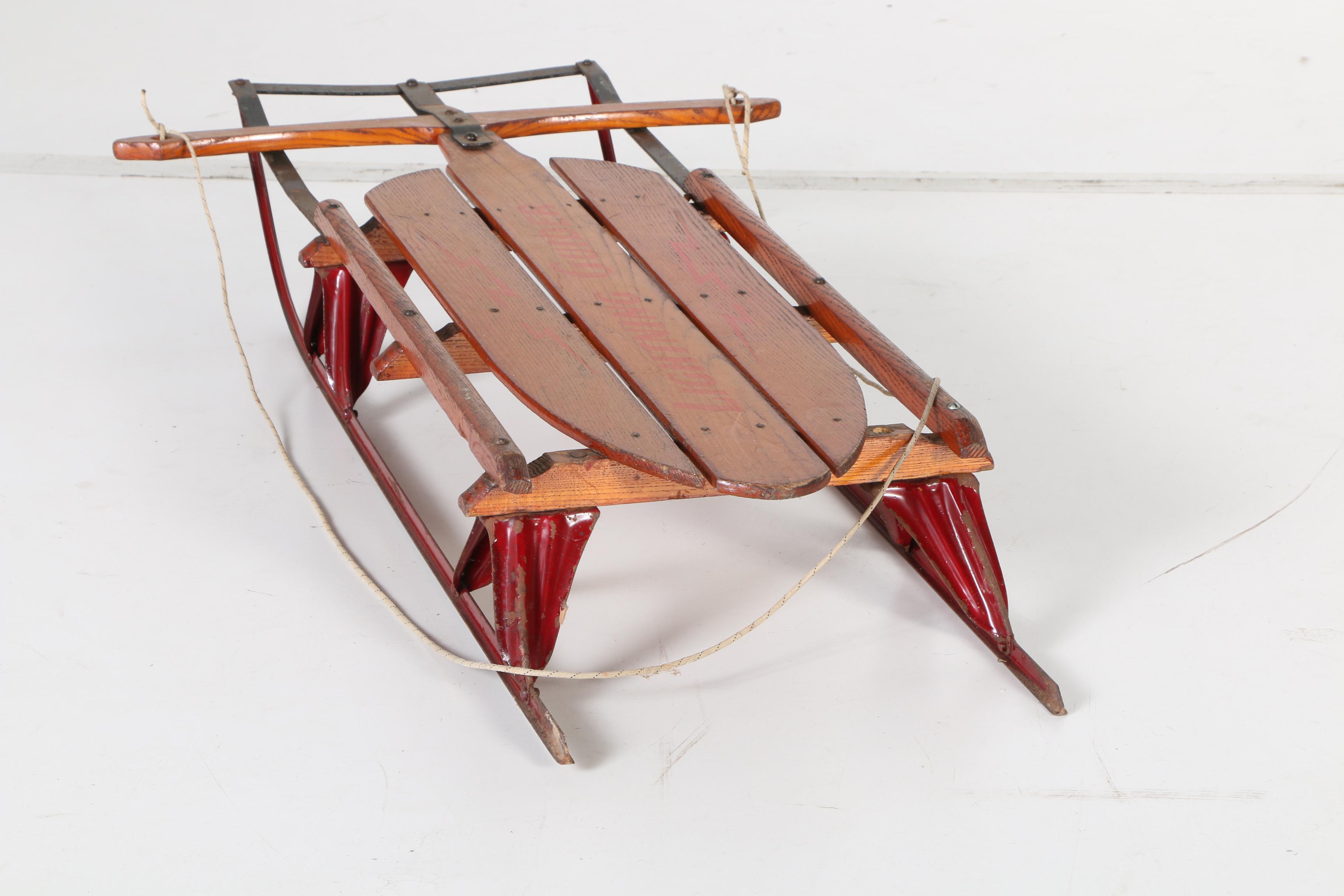Vintage Standard Novelty Works "Lightning Guider" Sled