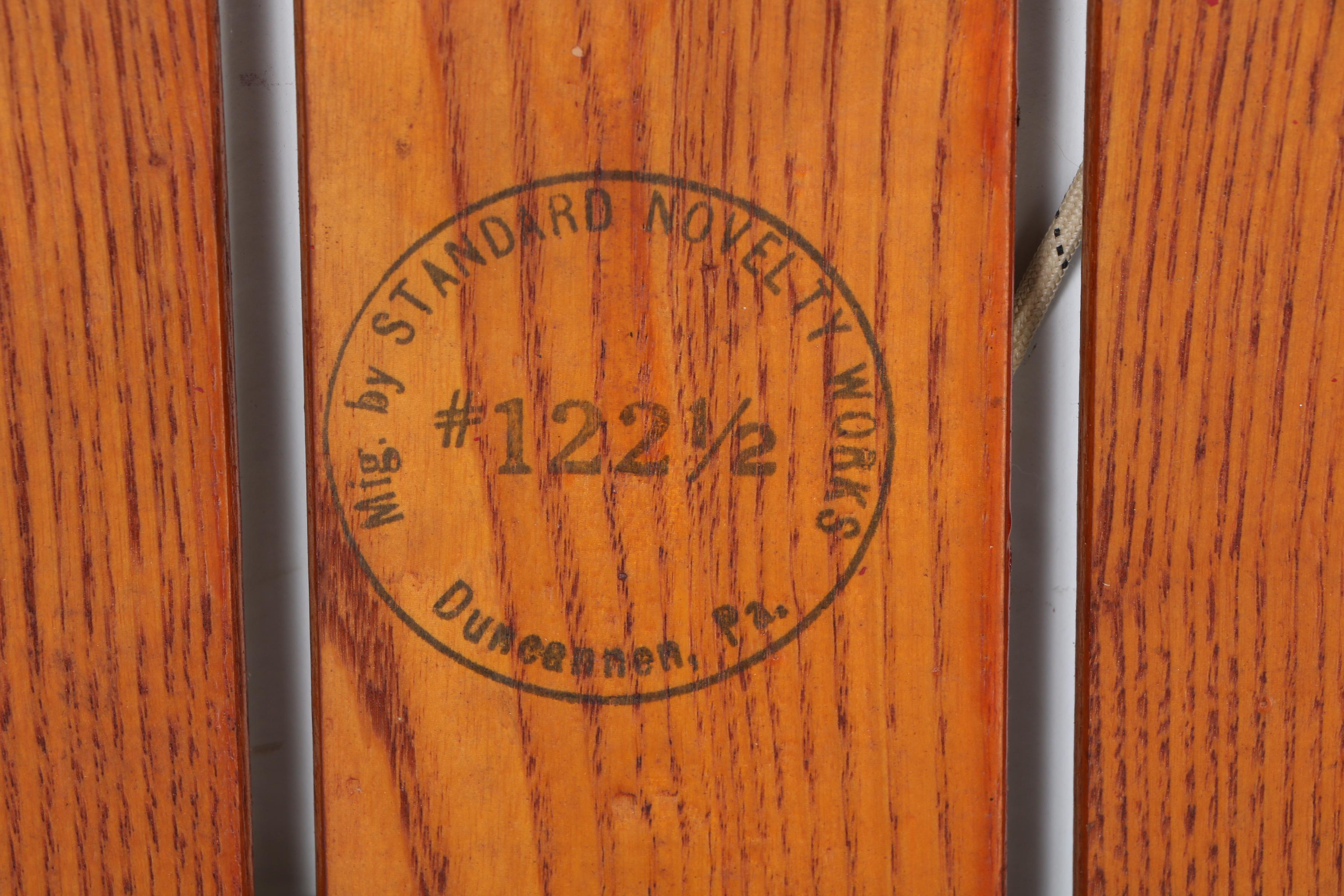 Vintage Standard Novelty Works "Lightning Guider" Sled