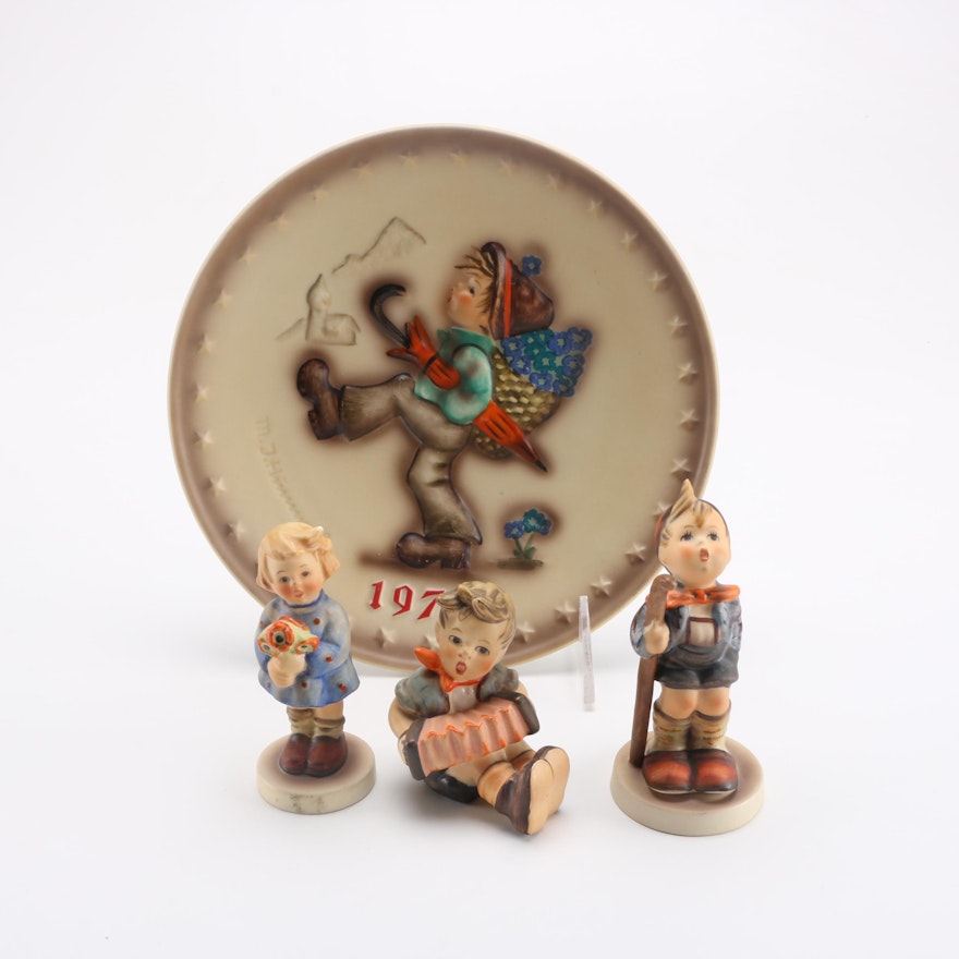 Hummel Figurines and Plate