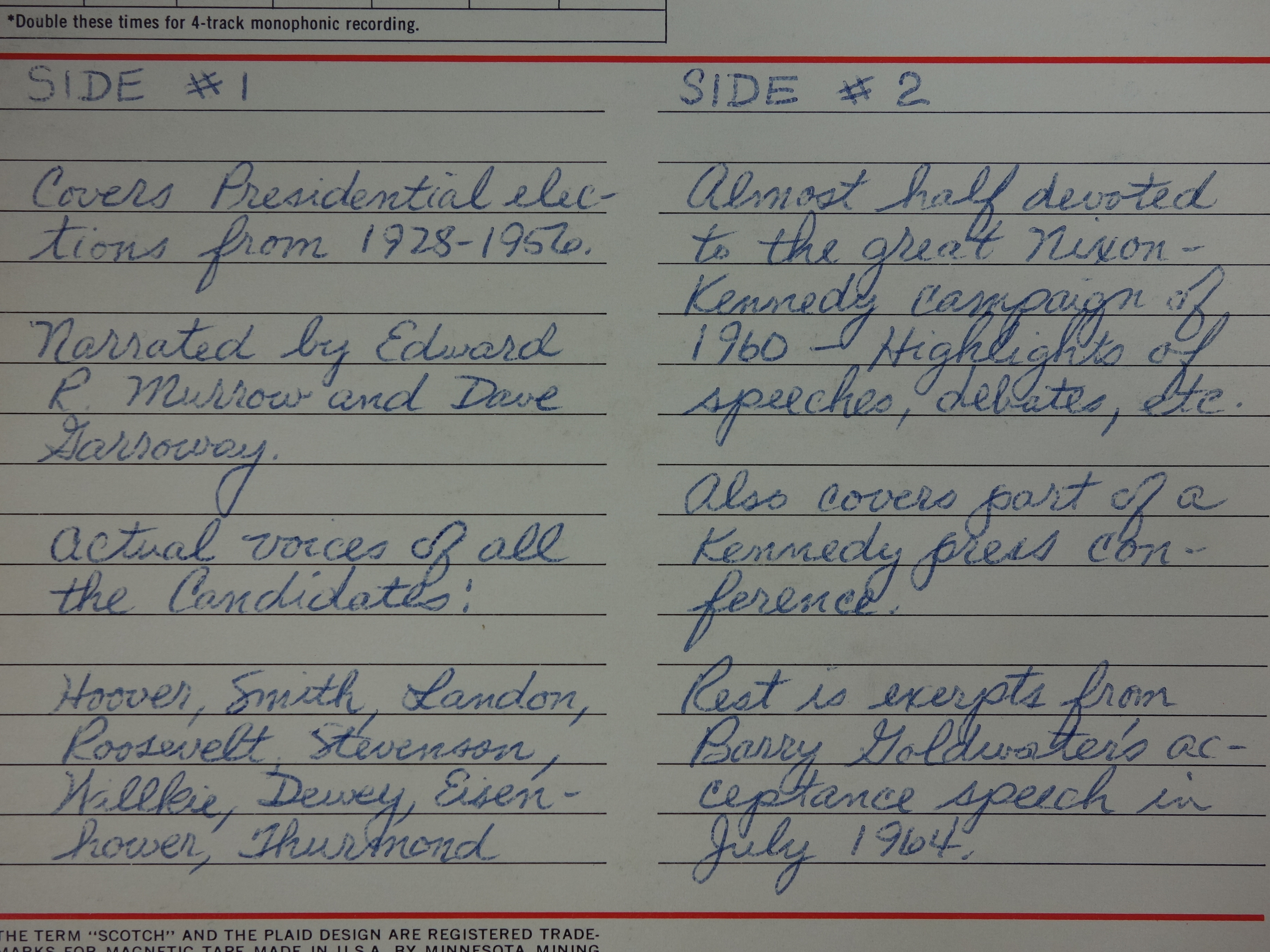 Projector and Vintage Tape Reels With News, Other Recordings