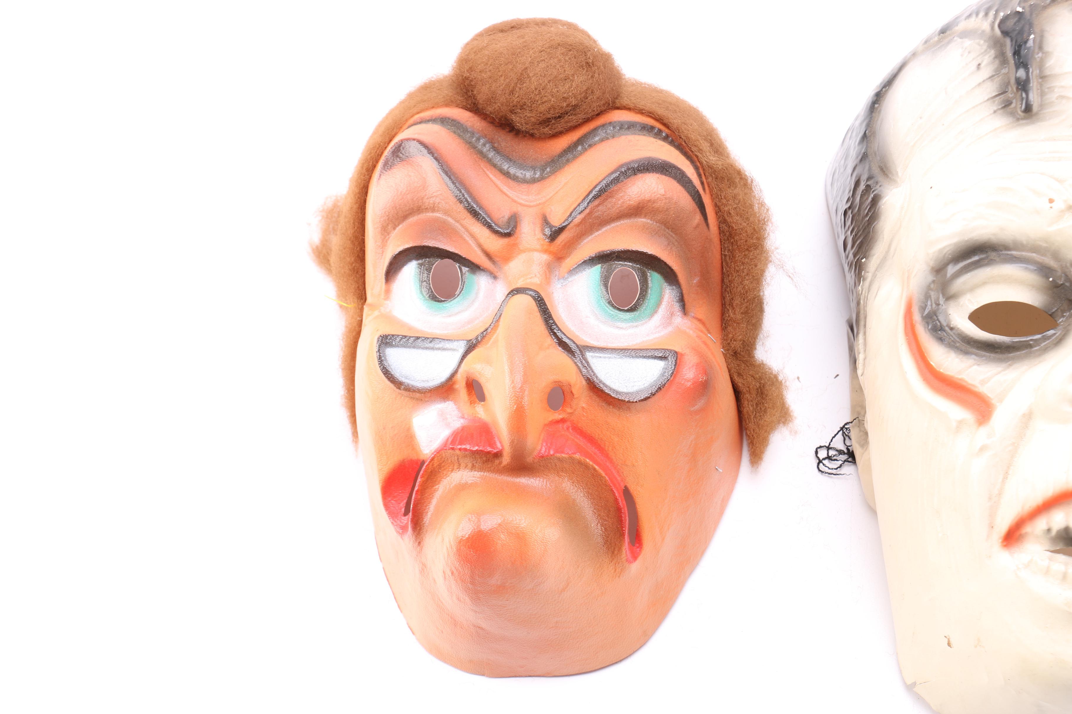 Vintage Halloween Masks and Wigs