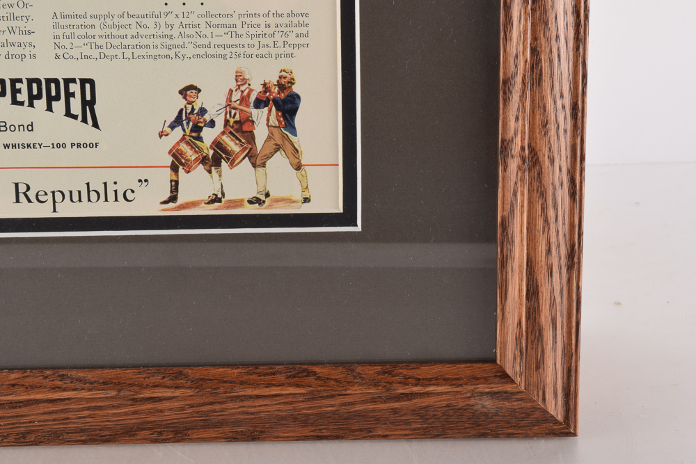 Original 1940 James E. Pepper Bourbon Advertisement