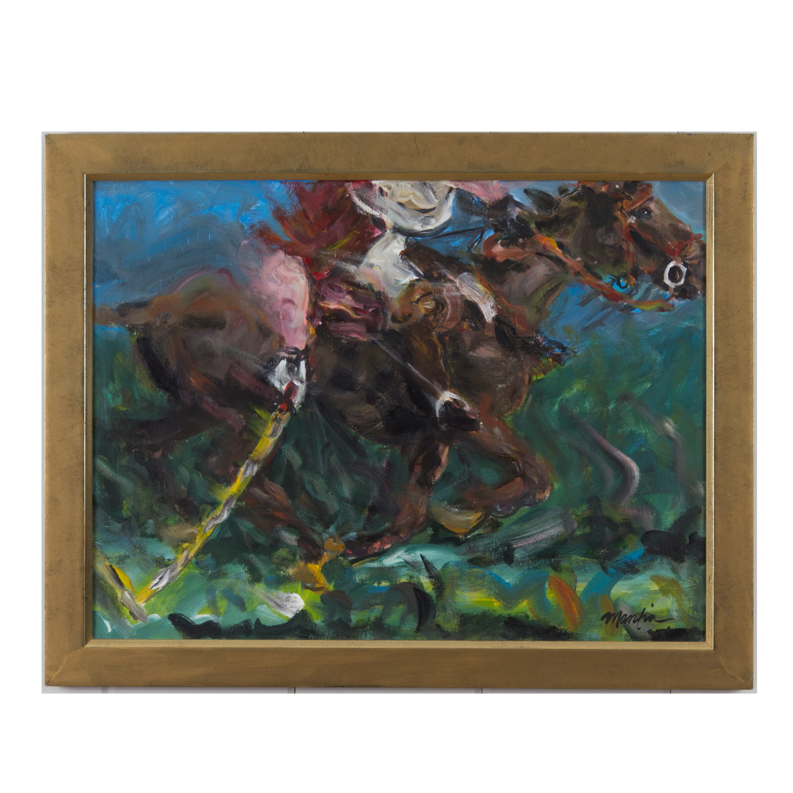 Richard Mantia Acrylic on Canvas "Polo I: On It"