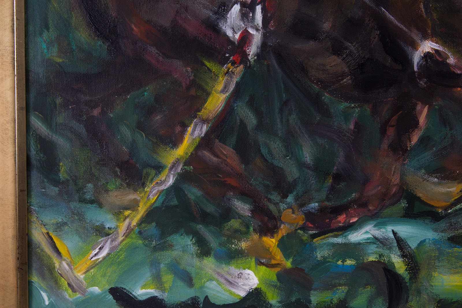 Richard Mantia Acrylic on Canvas "Polo I: On It"