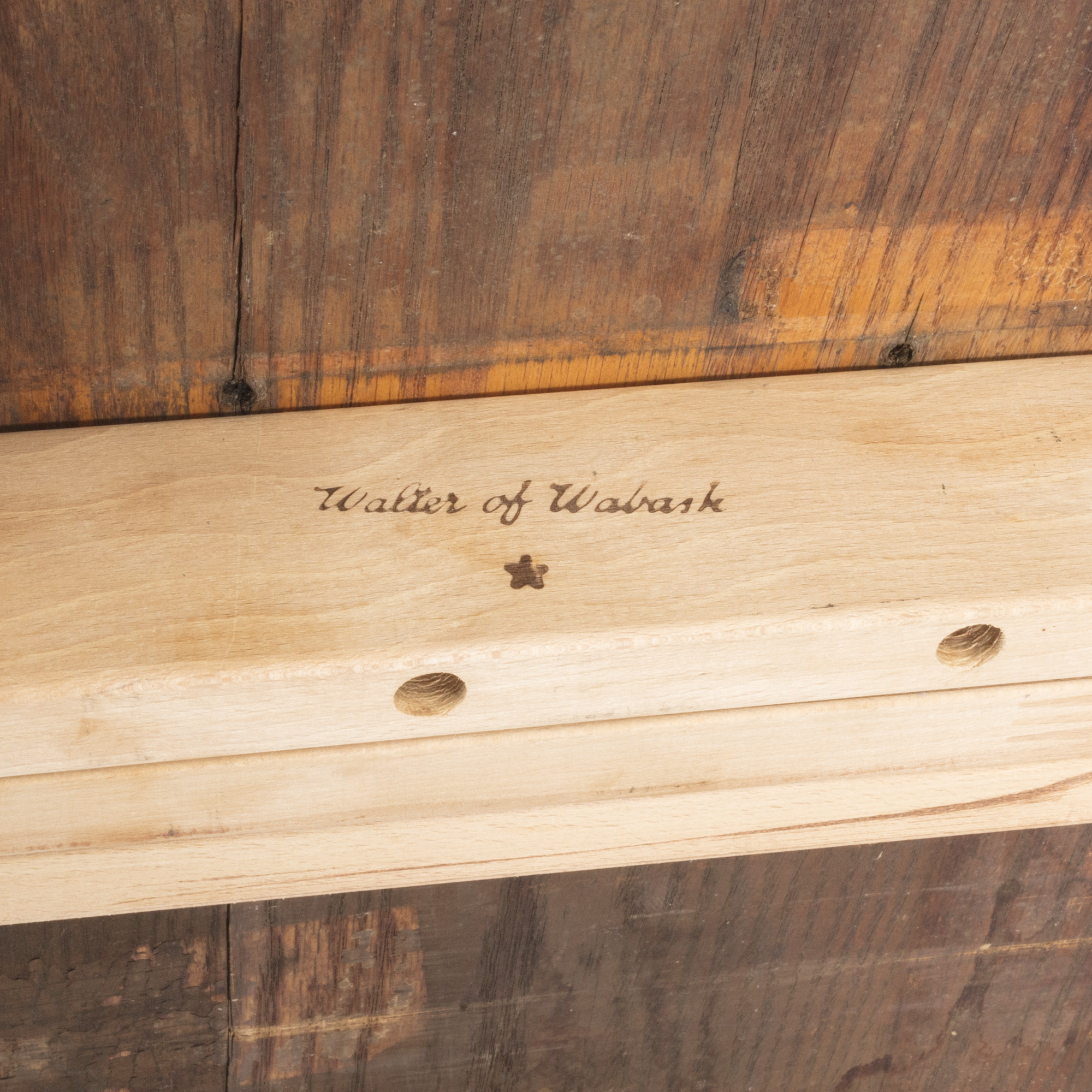 Vintage Oak Pedestal Dining Table by Walter of Wabash