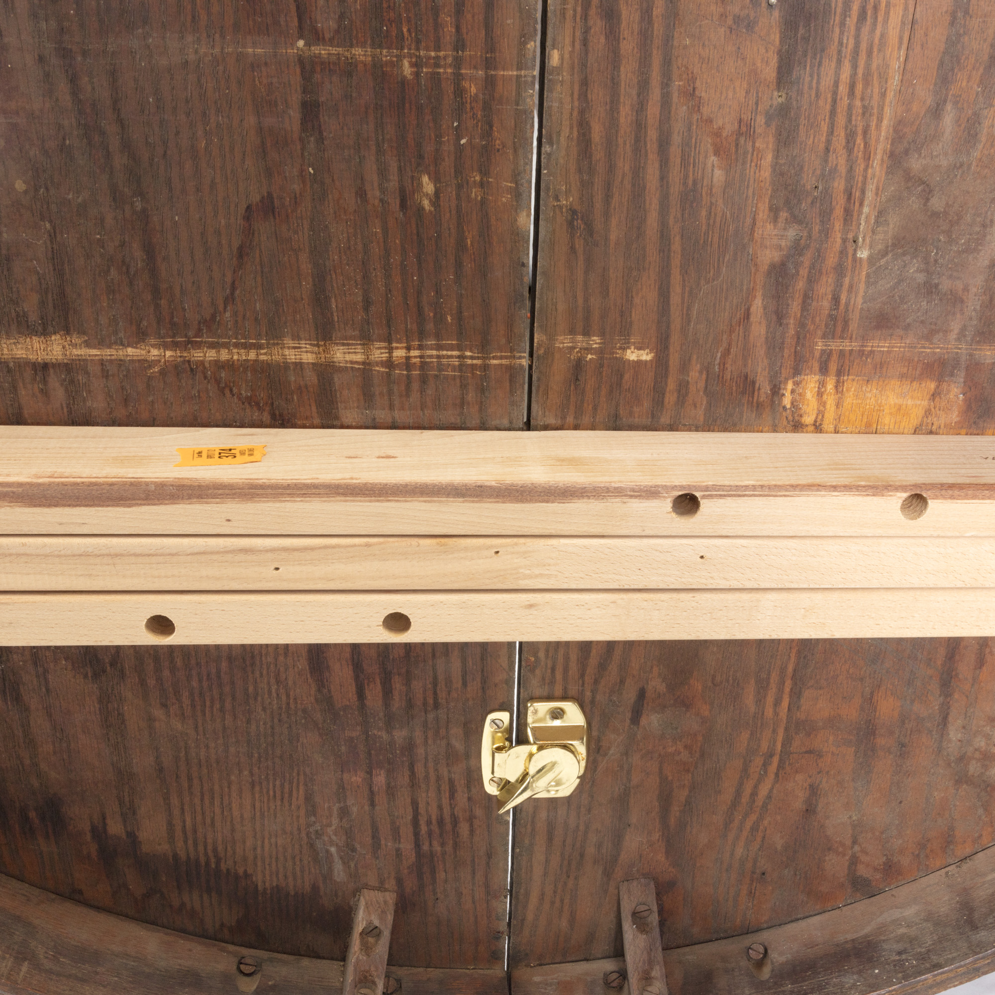 Vintage Oak Pedestal Dining Table by Walter of Wabash