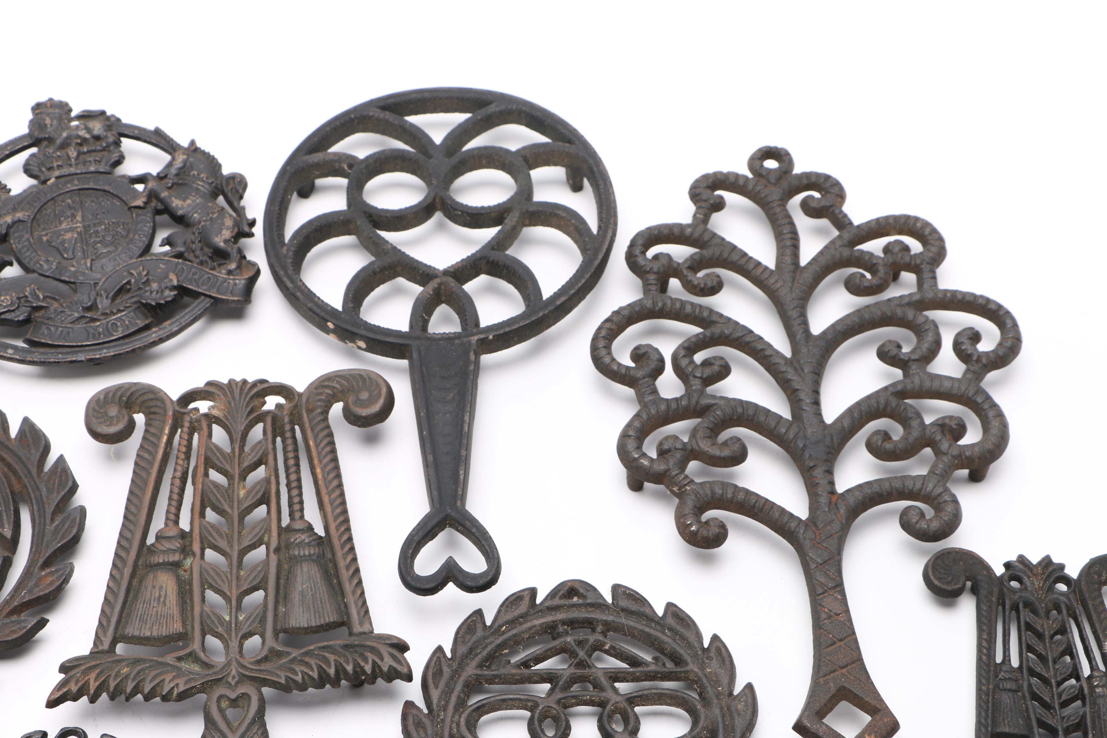 Vintage Trivets With Book