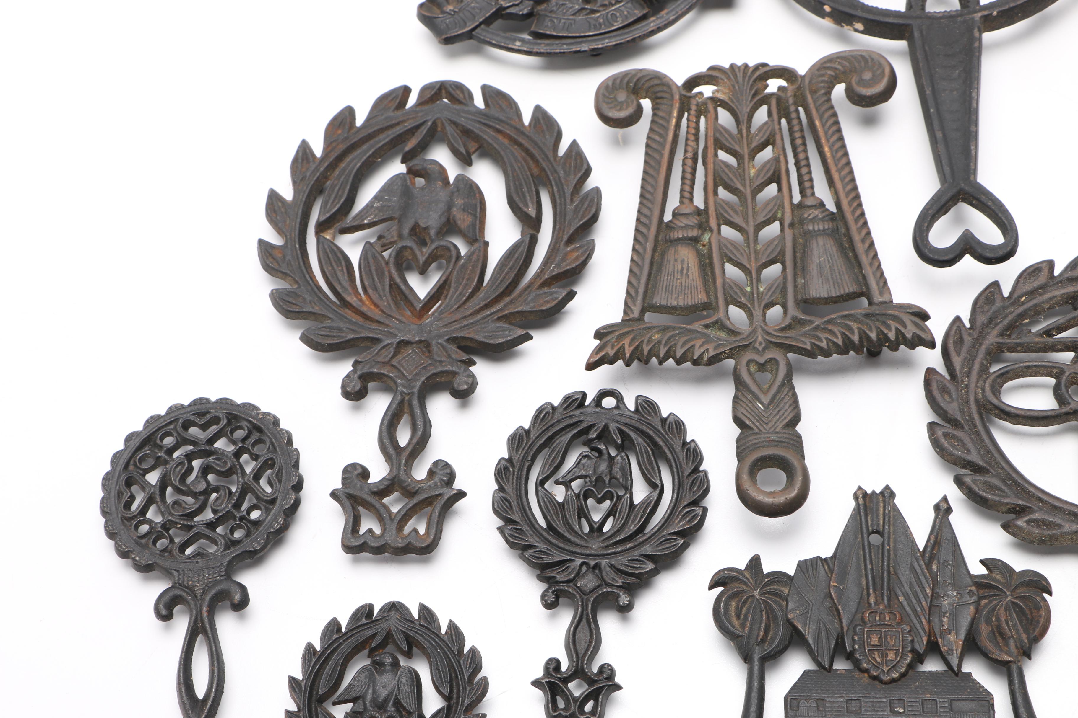 Vintage Trivets With Book