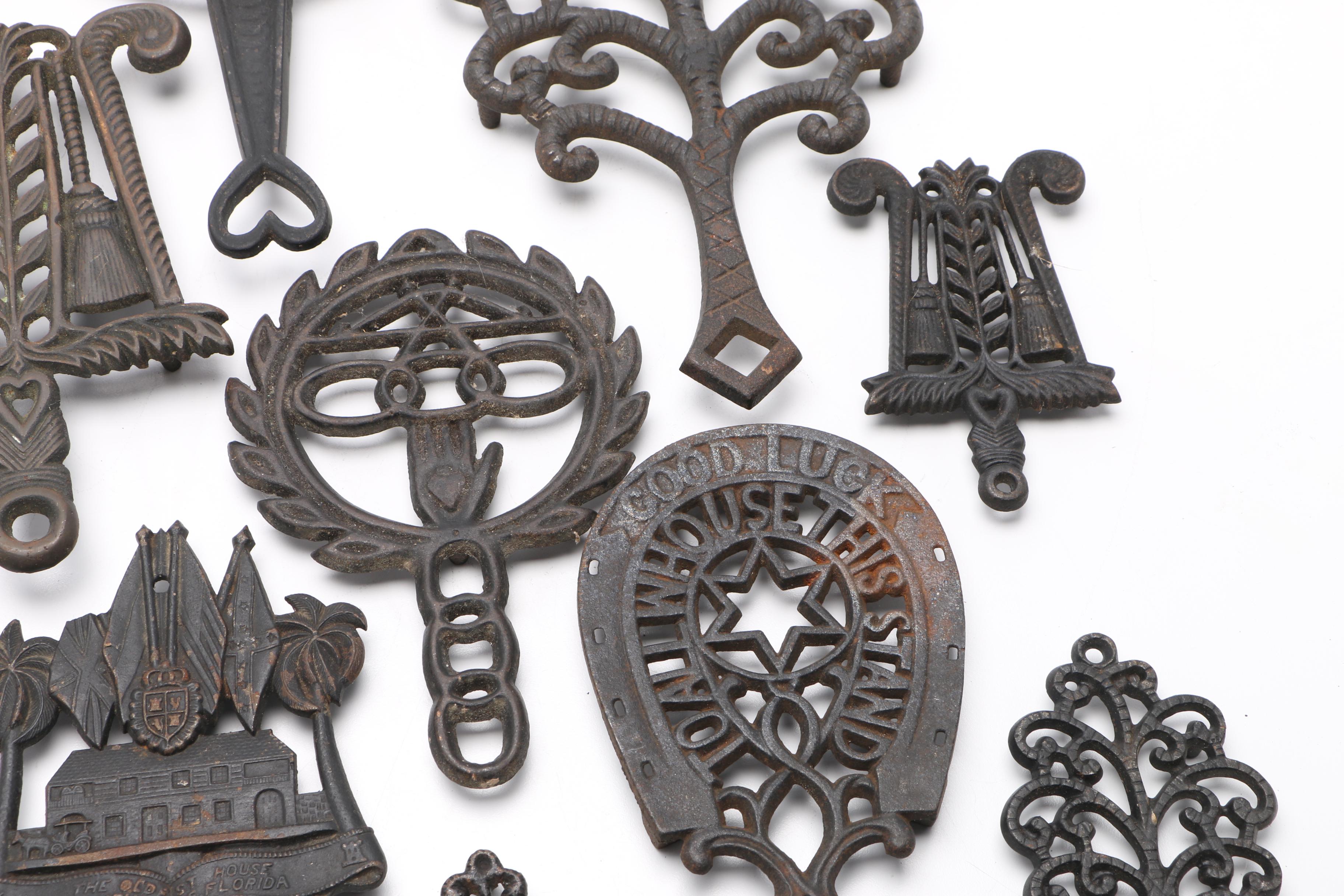 Vintage Trivets With Book