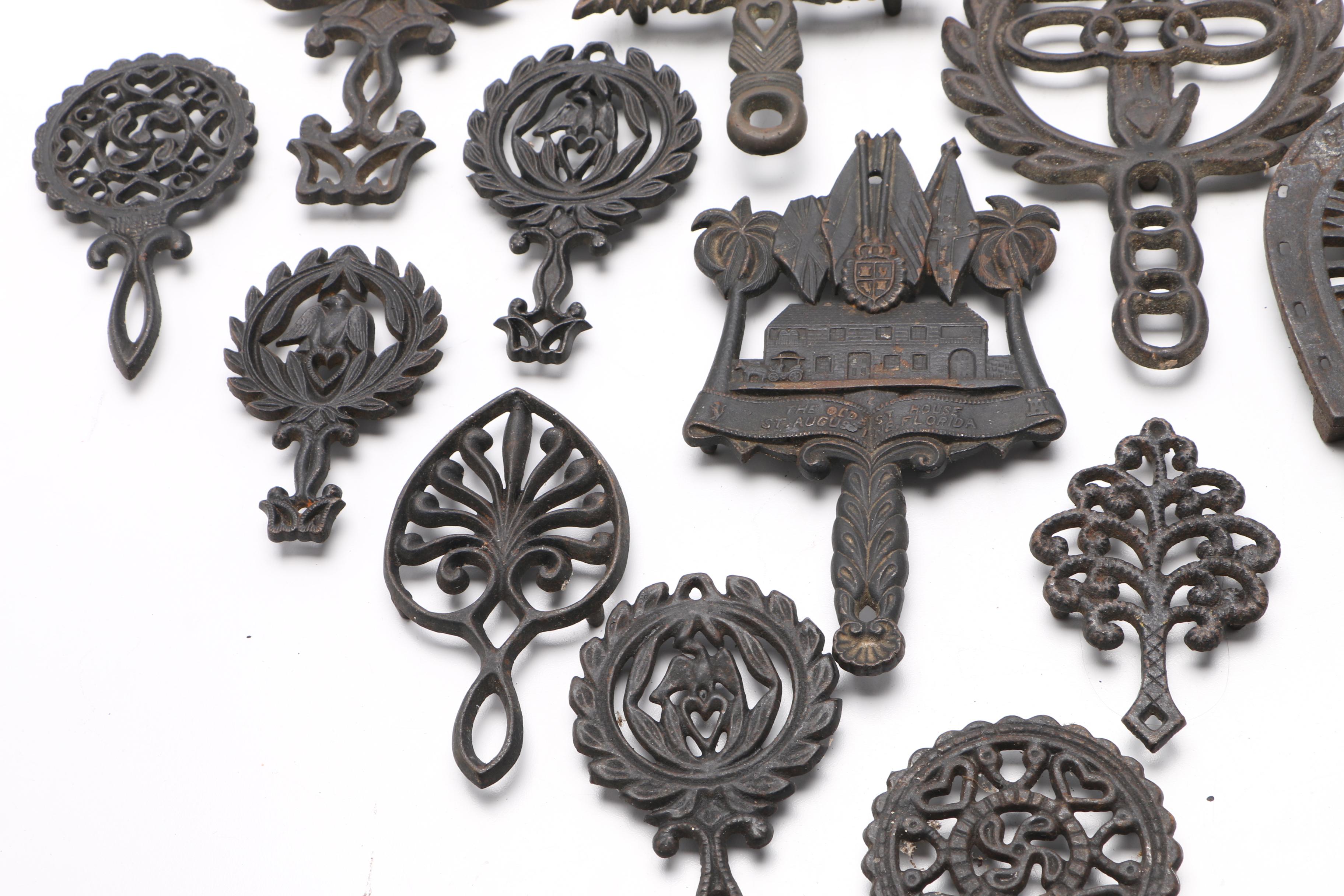 Vintage Trivets With Book