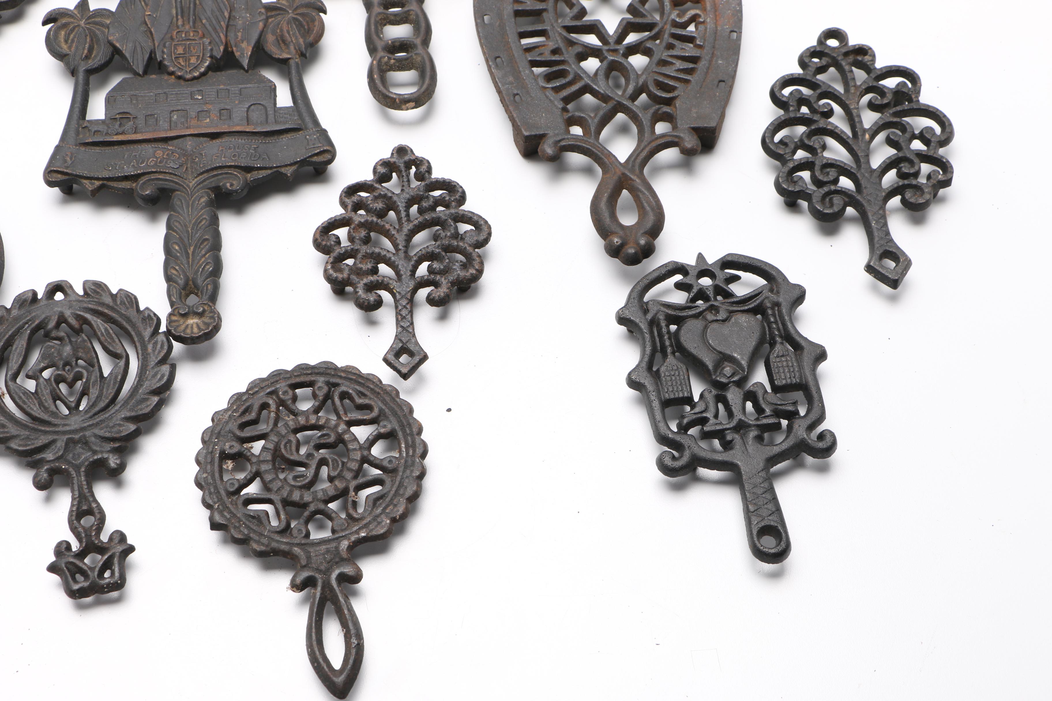 Vintage Trivets With Book