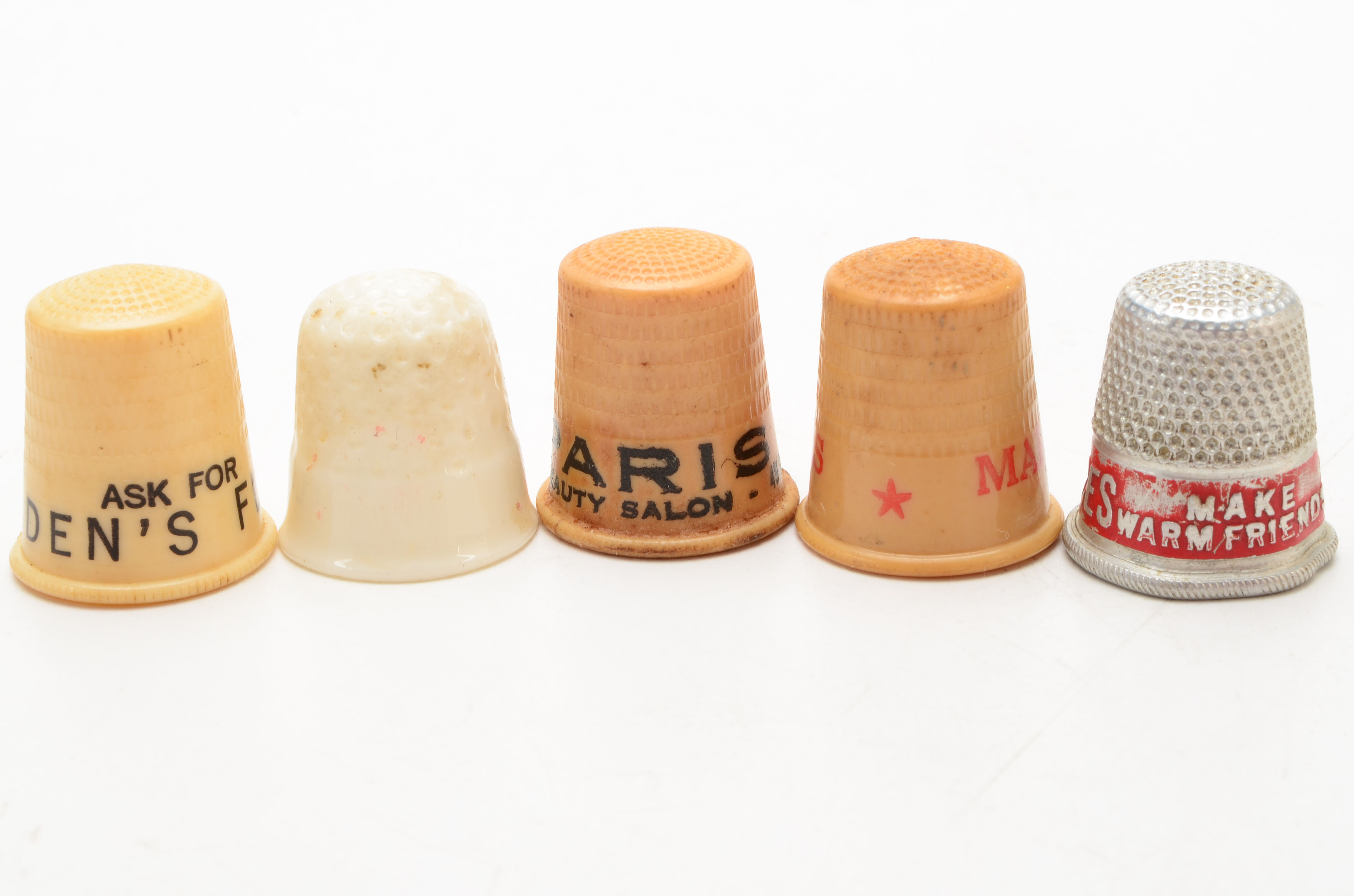 Generous Assortment of Vintage Advertising Thimbles