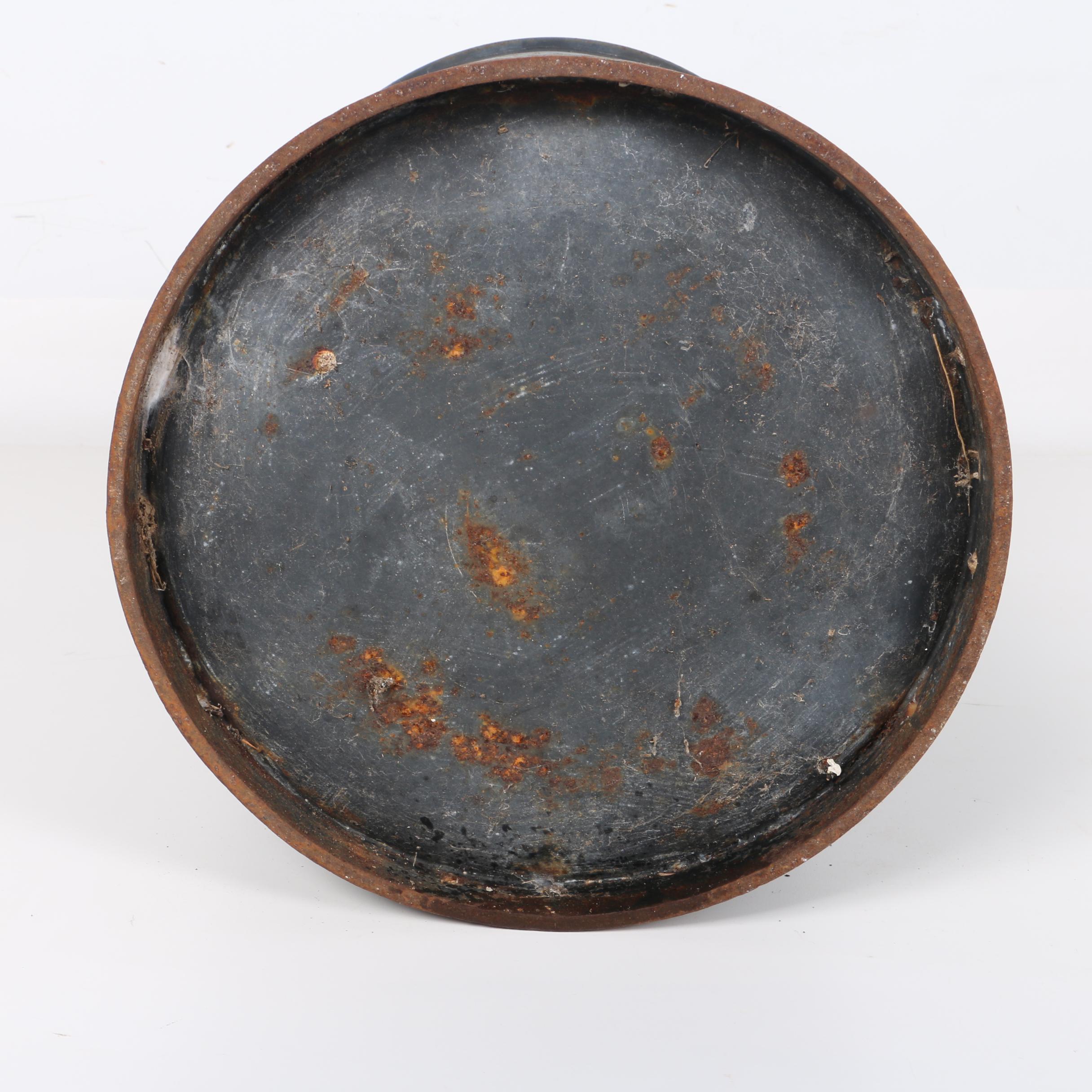 Vintage Hand Painted Metal Milk Jug