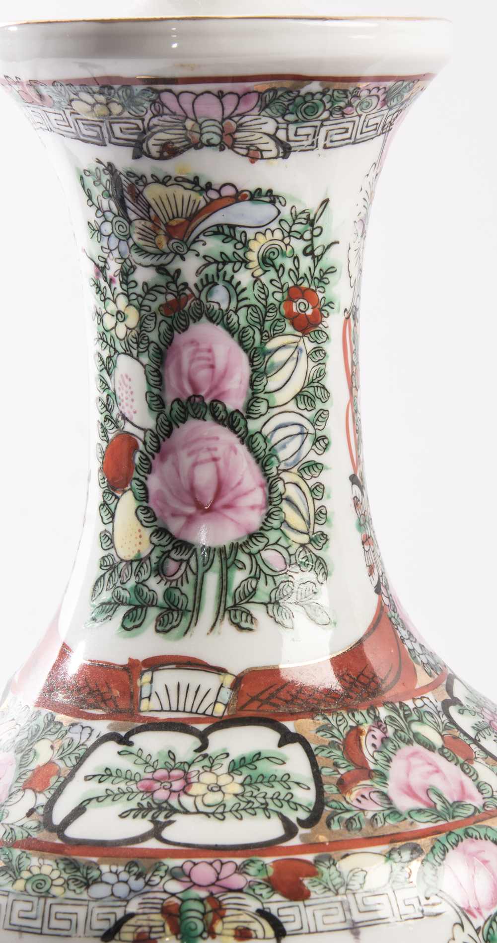 Chinese Rose Medallion Lamps