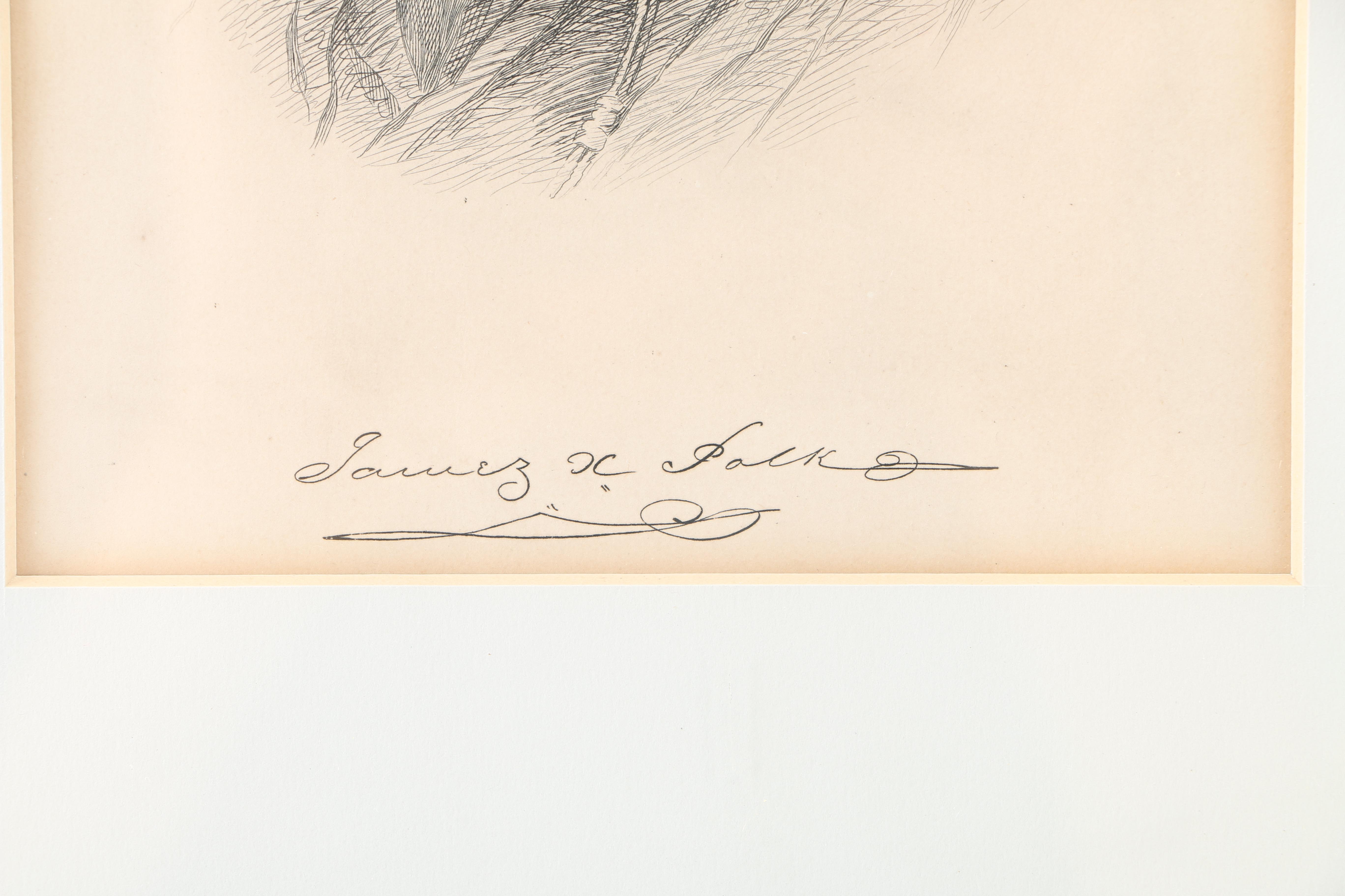 Three Portrait Prints on Paper