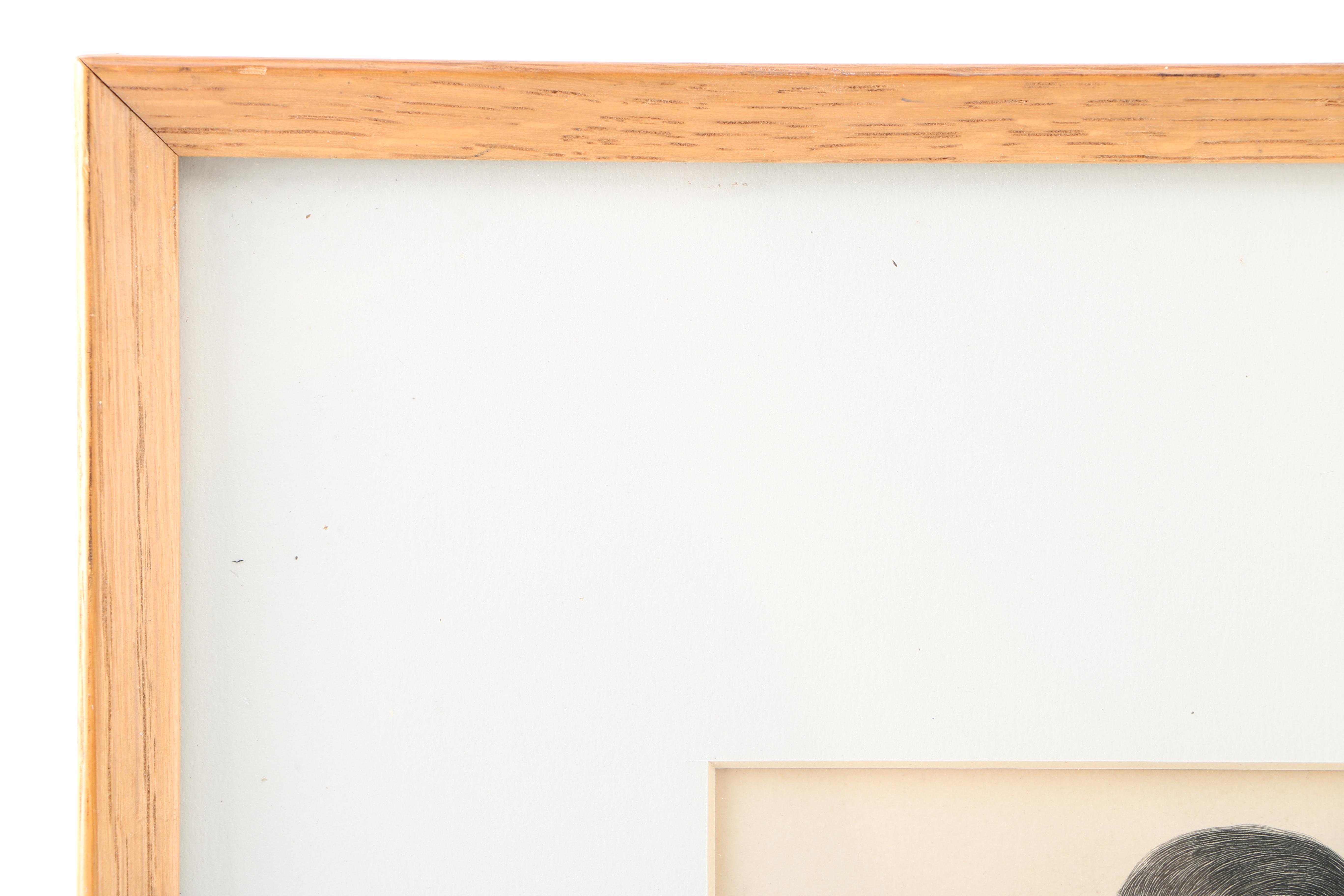 Three Portrait Prints on Paper