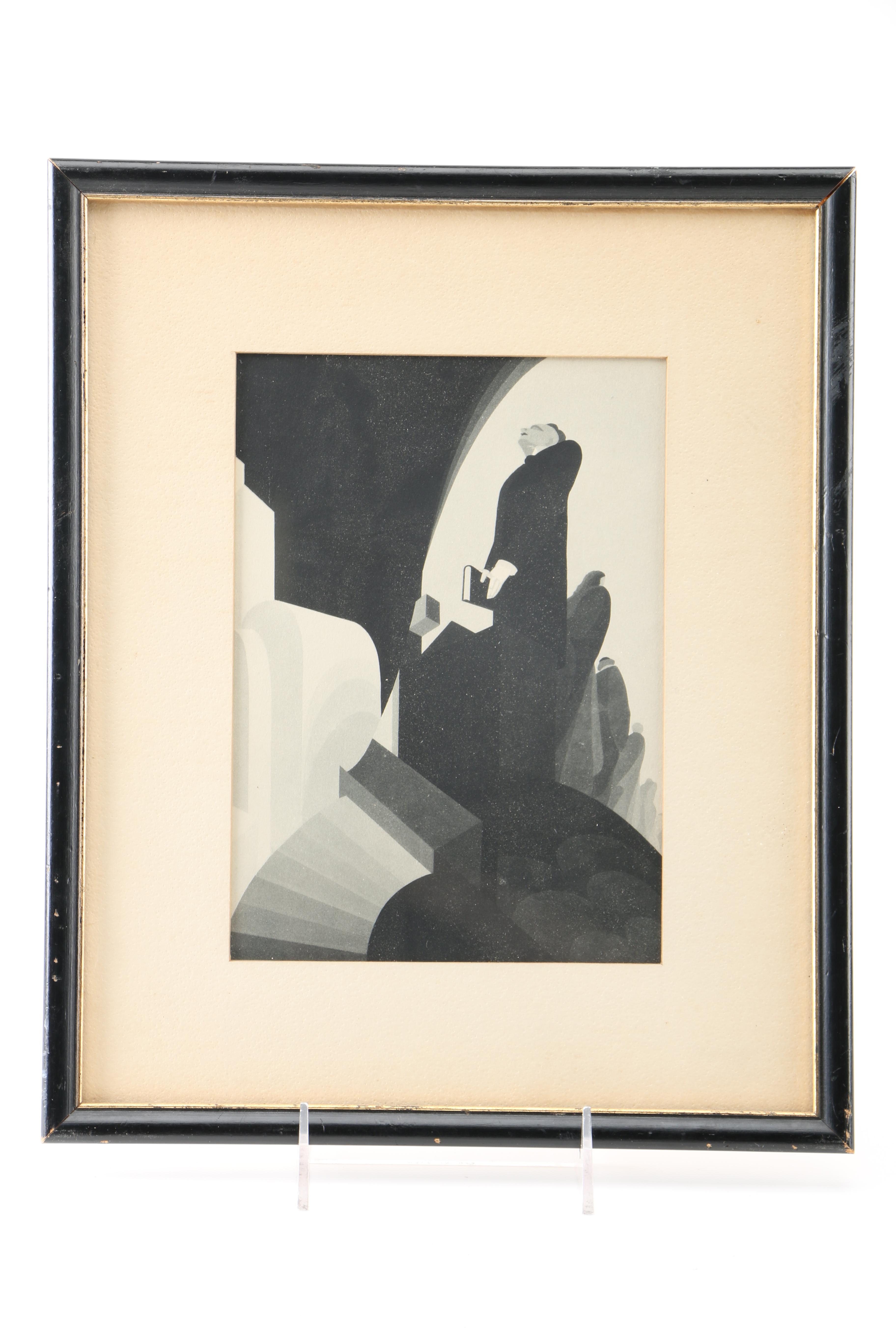 Three Portrait Prints on Paper