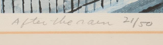 Robert Fabe Signed Limited Edition Print "After the Rain"